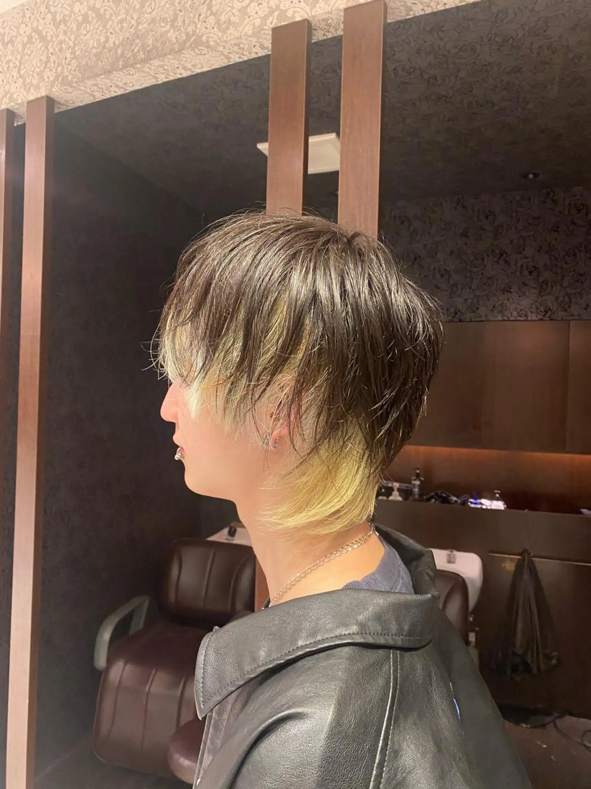 カラー パーマ メンズ メンズブリーチ ブリーチ 縮毛/髪質改善 上野颯太のヘアスタイル