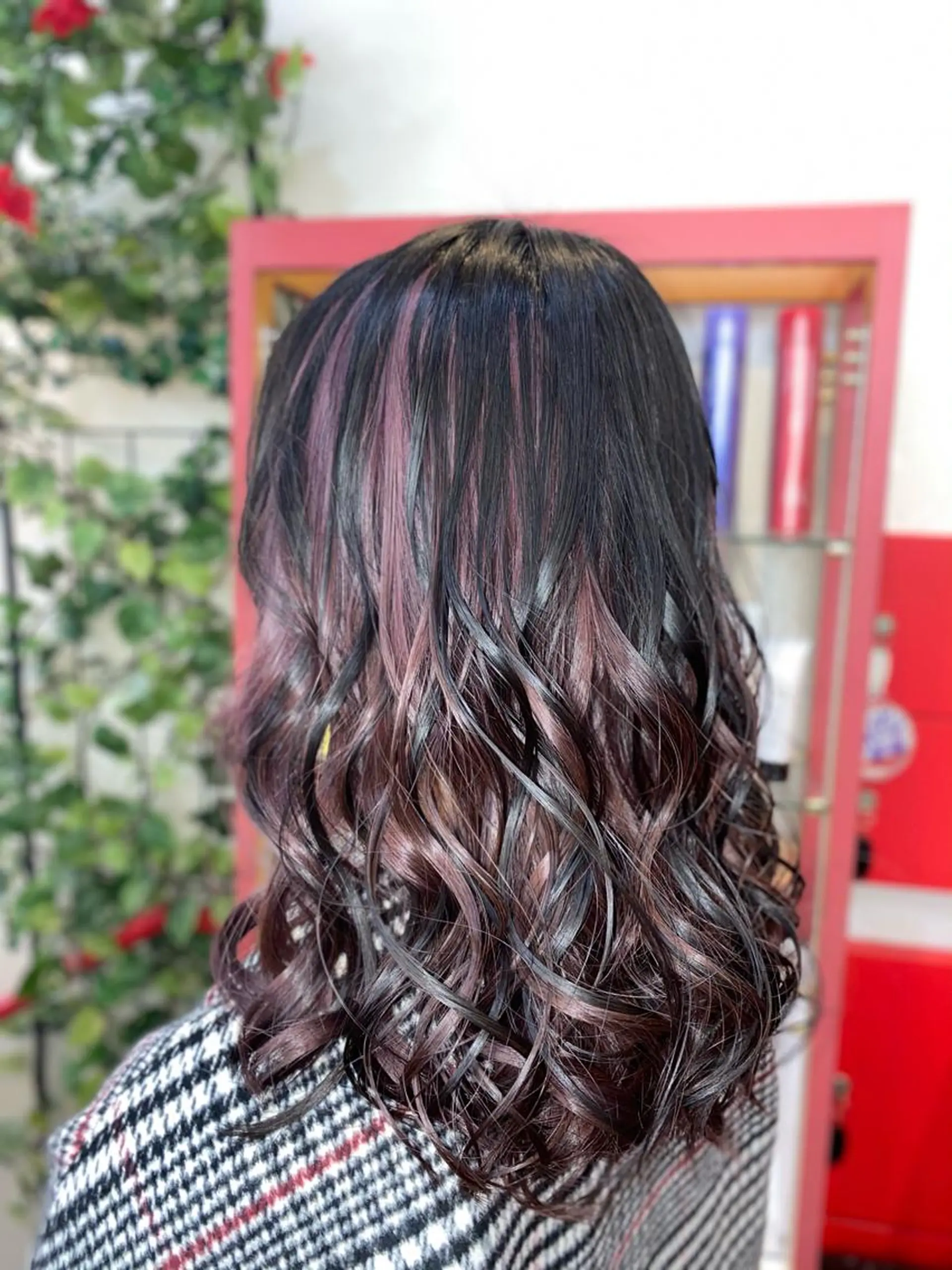 ミディアム ピンクブラウン ヘアカラー ゆぴ☾‪/推しカラー /ハイトーンのヘアスタイル