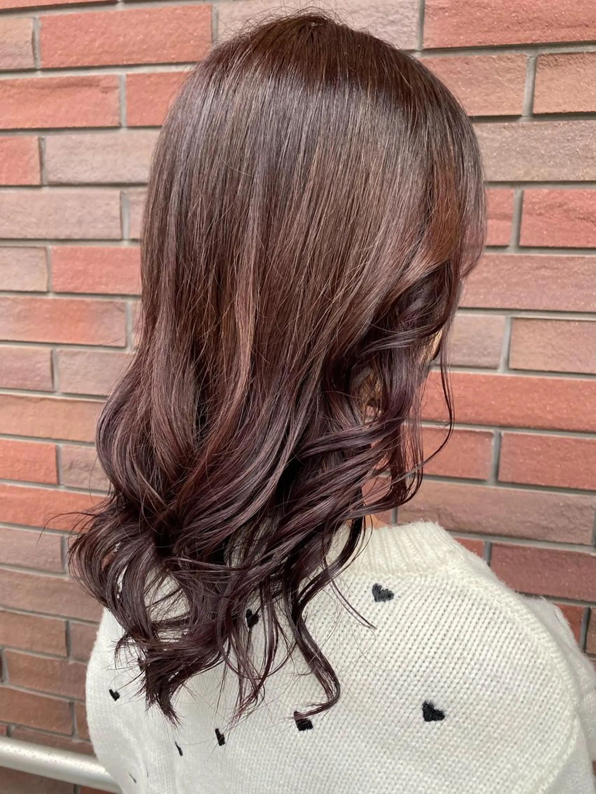 セミロング カラー ブラウンカラー ラベンダーカラー ラベンダーブラウン ピンクカラー ピンクブラウン 🦋店長🦋 ほんさわ みずきのヘアスタイル