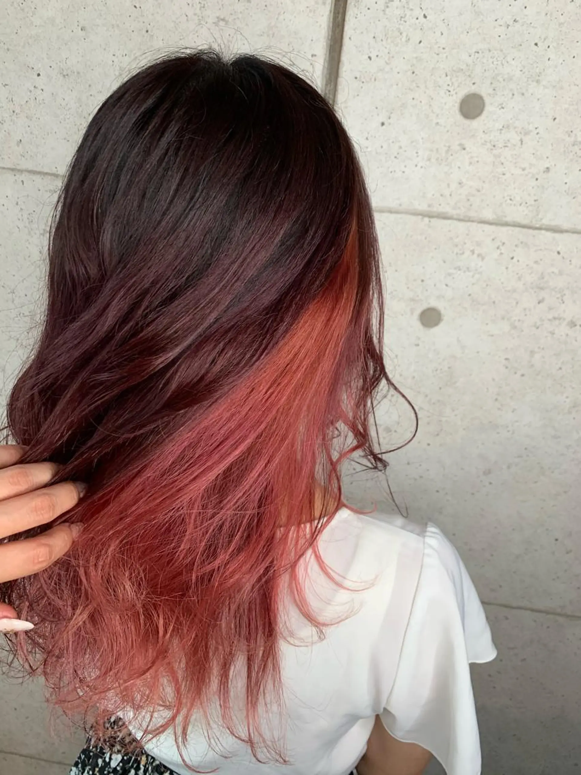 セミロング カラー ヘアカラー 福森 みずきのヘアスタイル