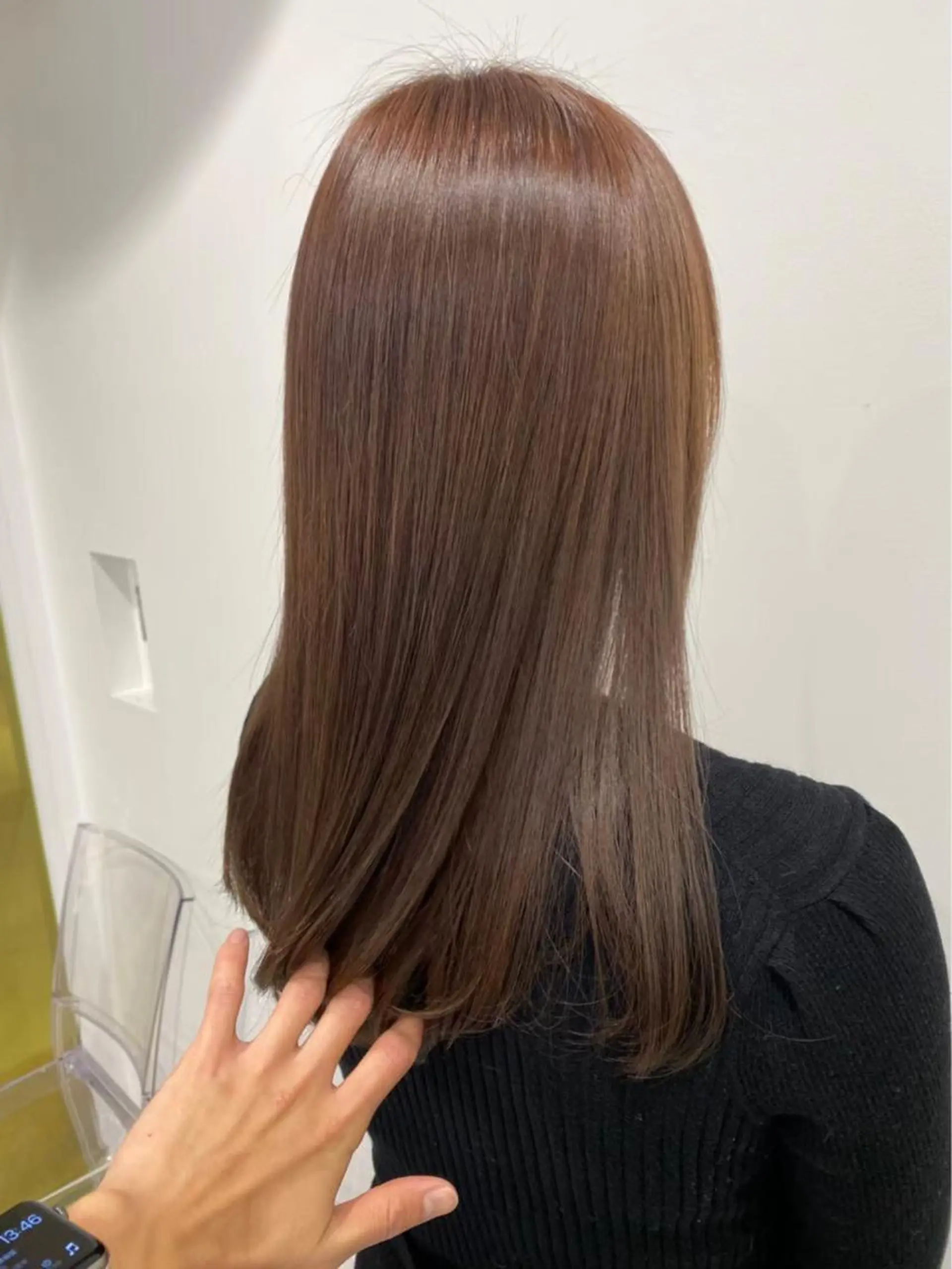 ミディアム ヘアカラー トリートメント ヘッドスパ ヘアセット 韓国風ベージュ🤎 赤みなし🌿横浜🤎のヘアスタイル