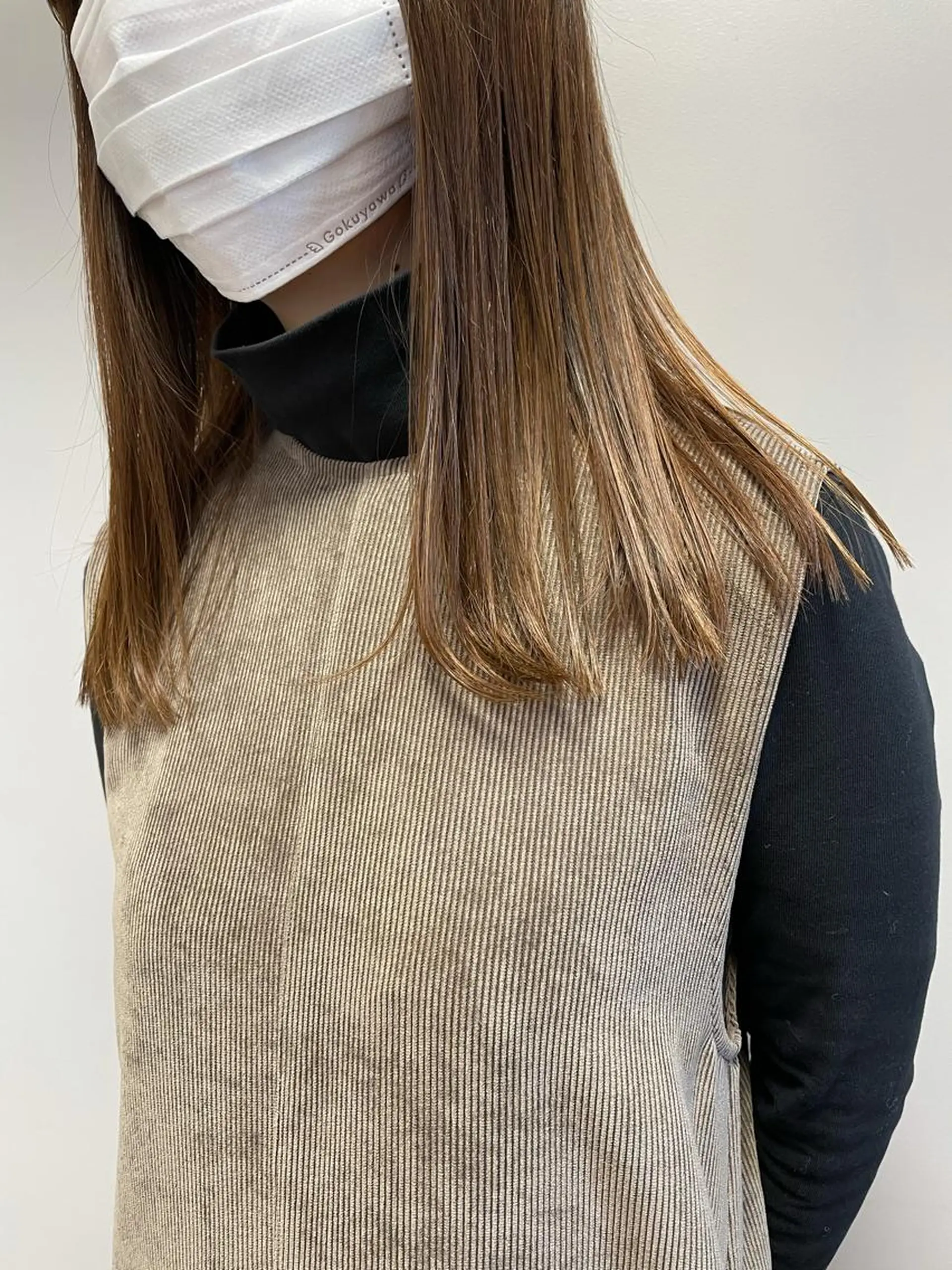 セミロング カラー ブリーチ ハイトーンカラー HARUNA/ミセス 大人ショートヘアのヘアスタイル