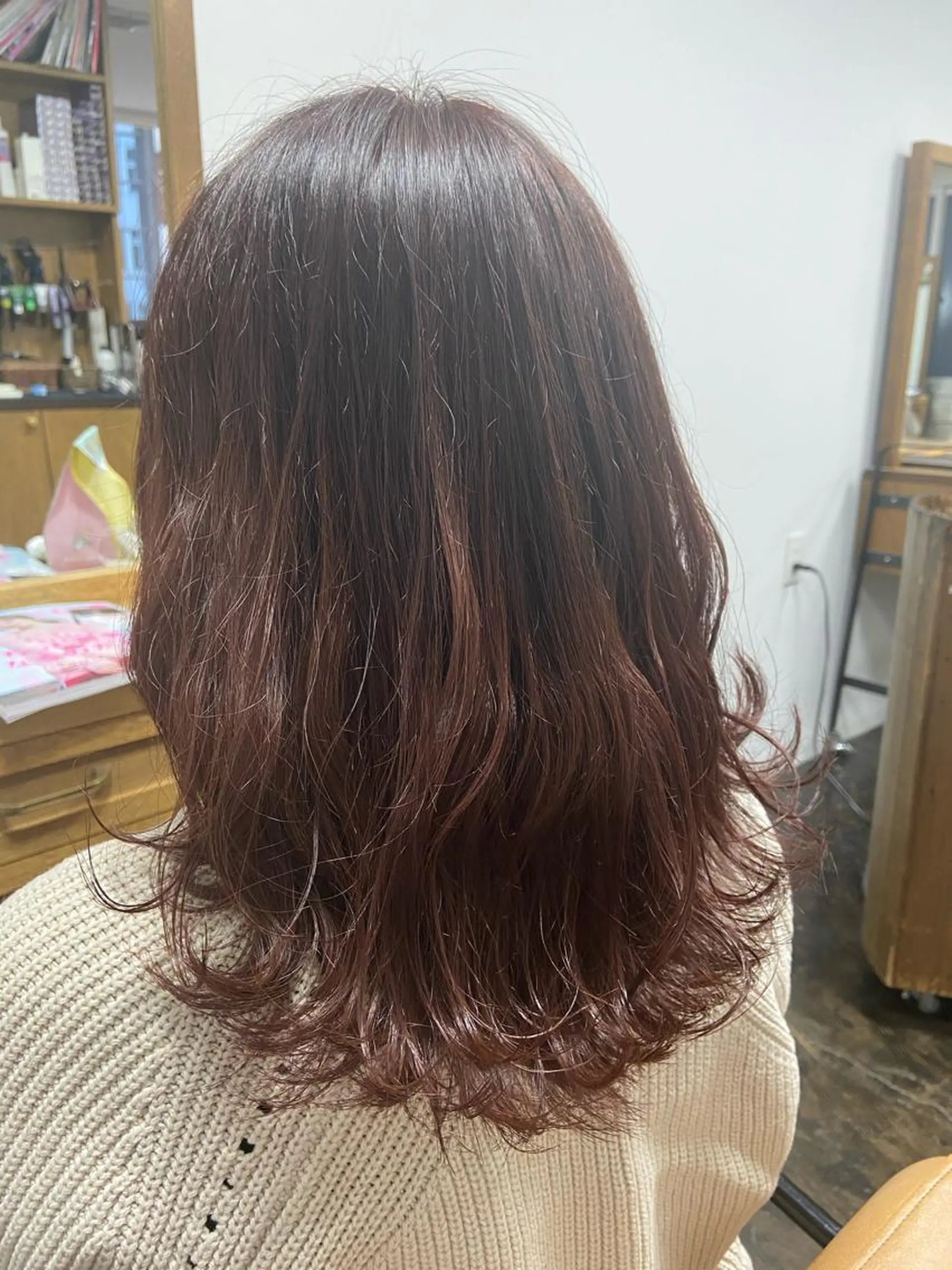 カラー グラデーションカラー ピンクカラー sato harunaのヘアスタイル