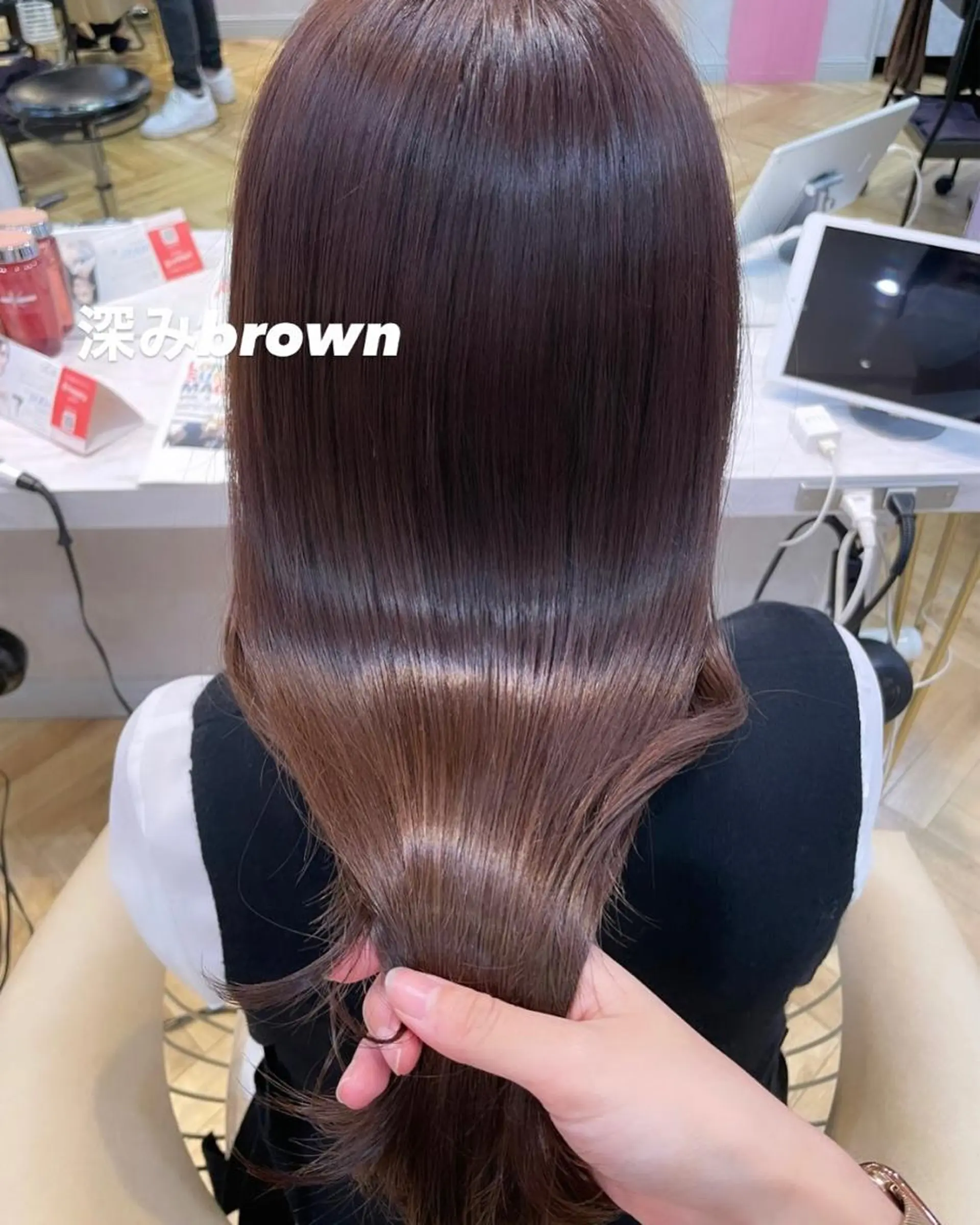 ロング カット ヘアカラー トリートメント 💖レイヤー×美髪 💖momoのヘアスタイル