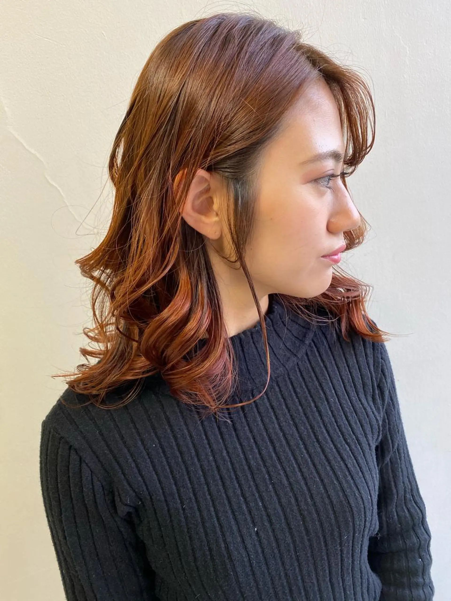 ミディアム カラー hair &eye LAWE.店長のヘアスタイル