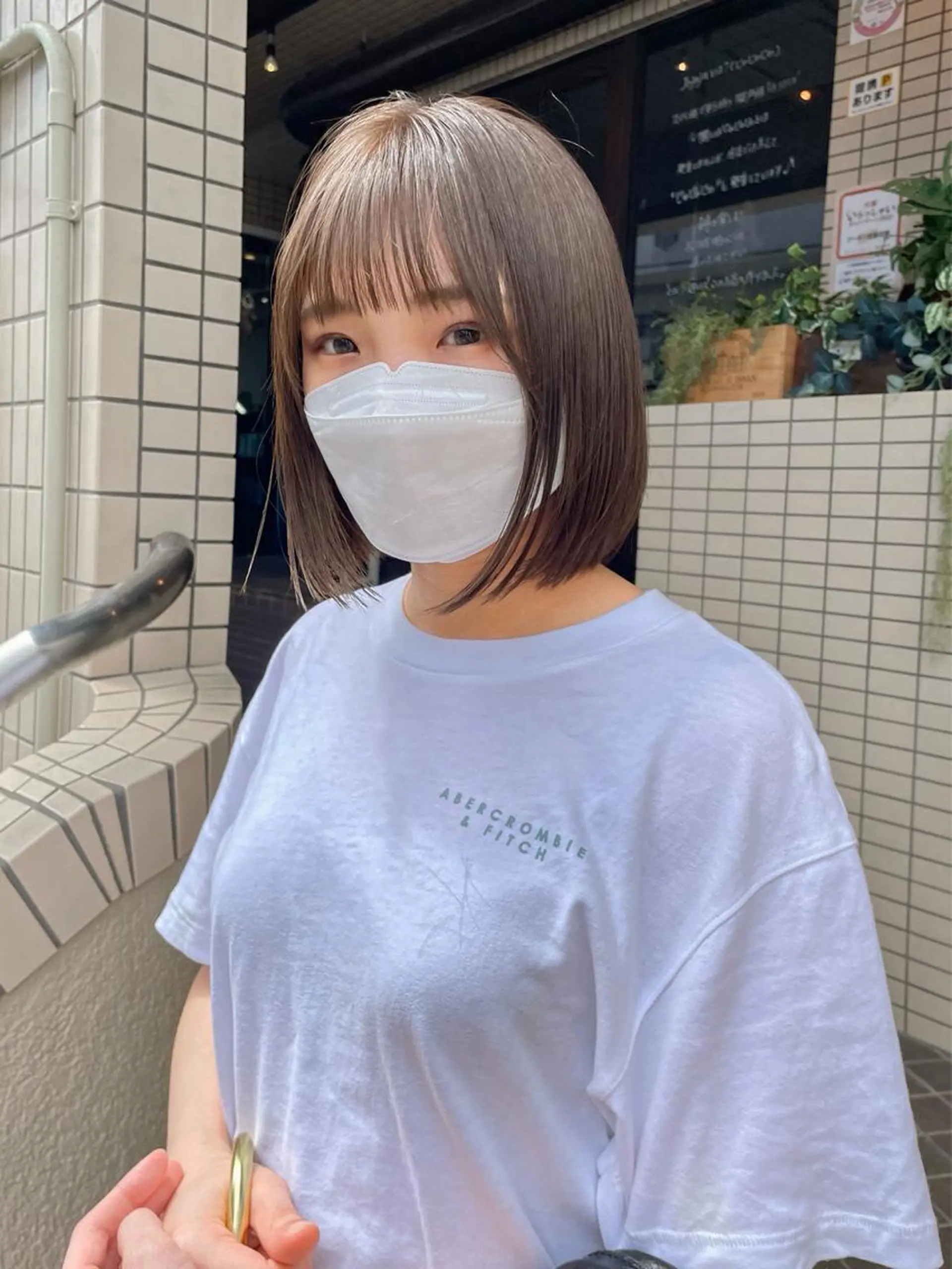 ミディアム 仙田 遥のヘアスタイル