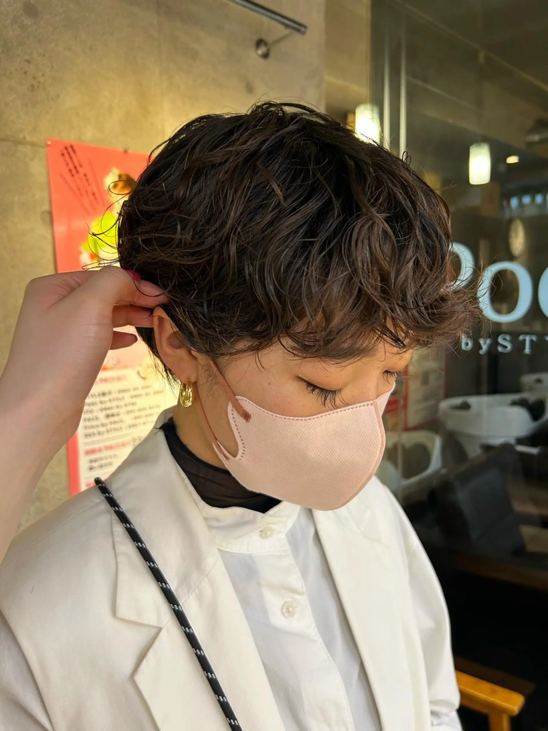 ショート パーマ デザインカラー/ kanae🌱のヘアスタイル