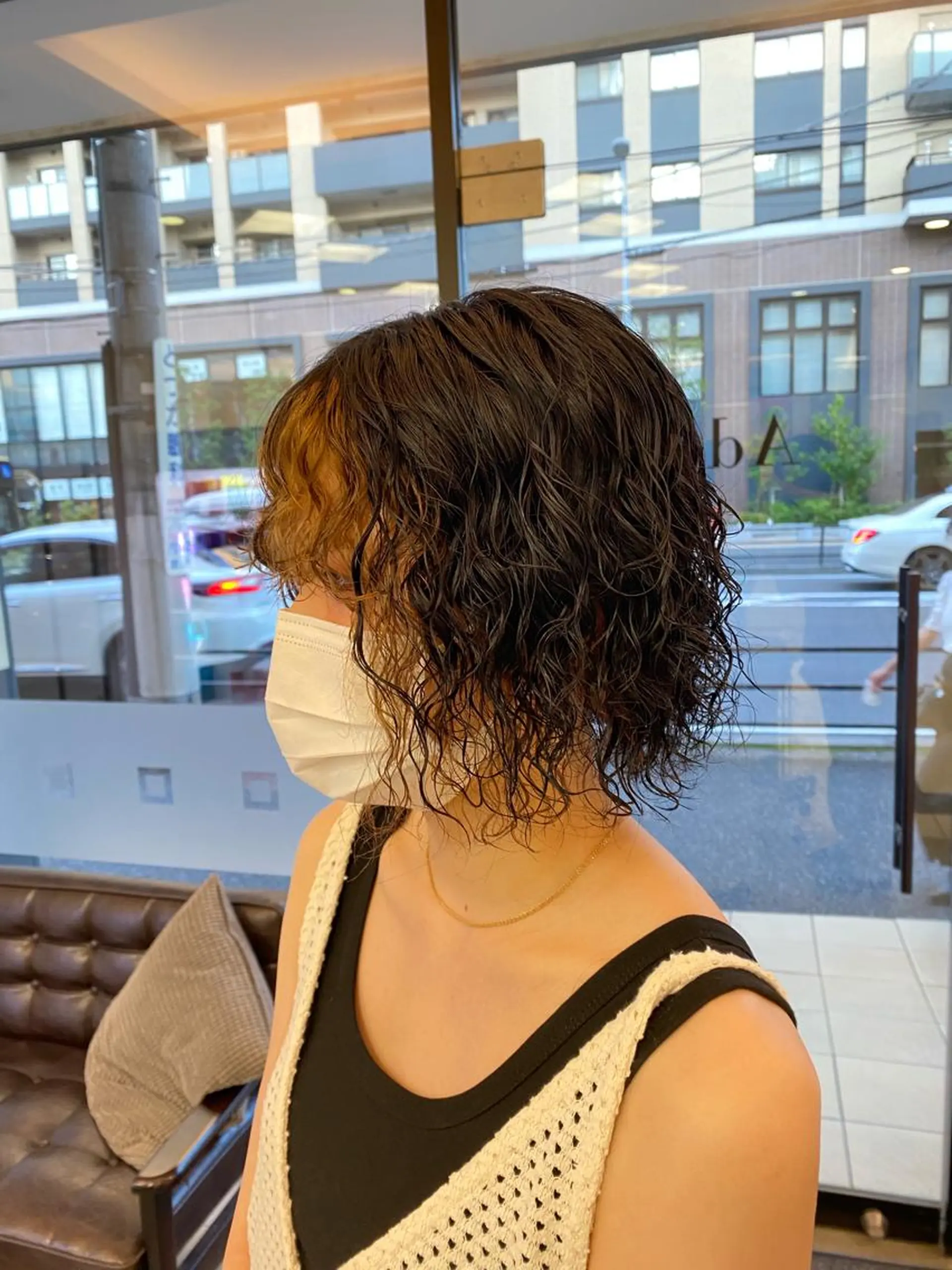 ミディアム パーマ カット パーマ 渕向 克海のヘアスタイル