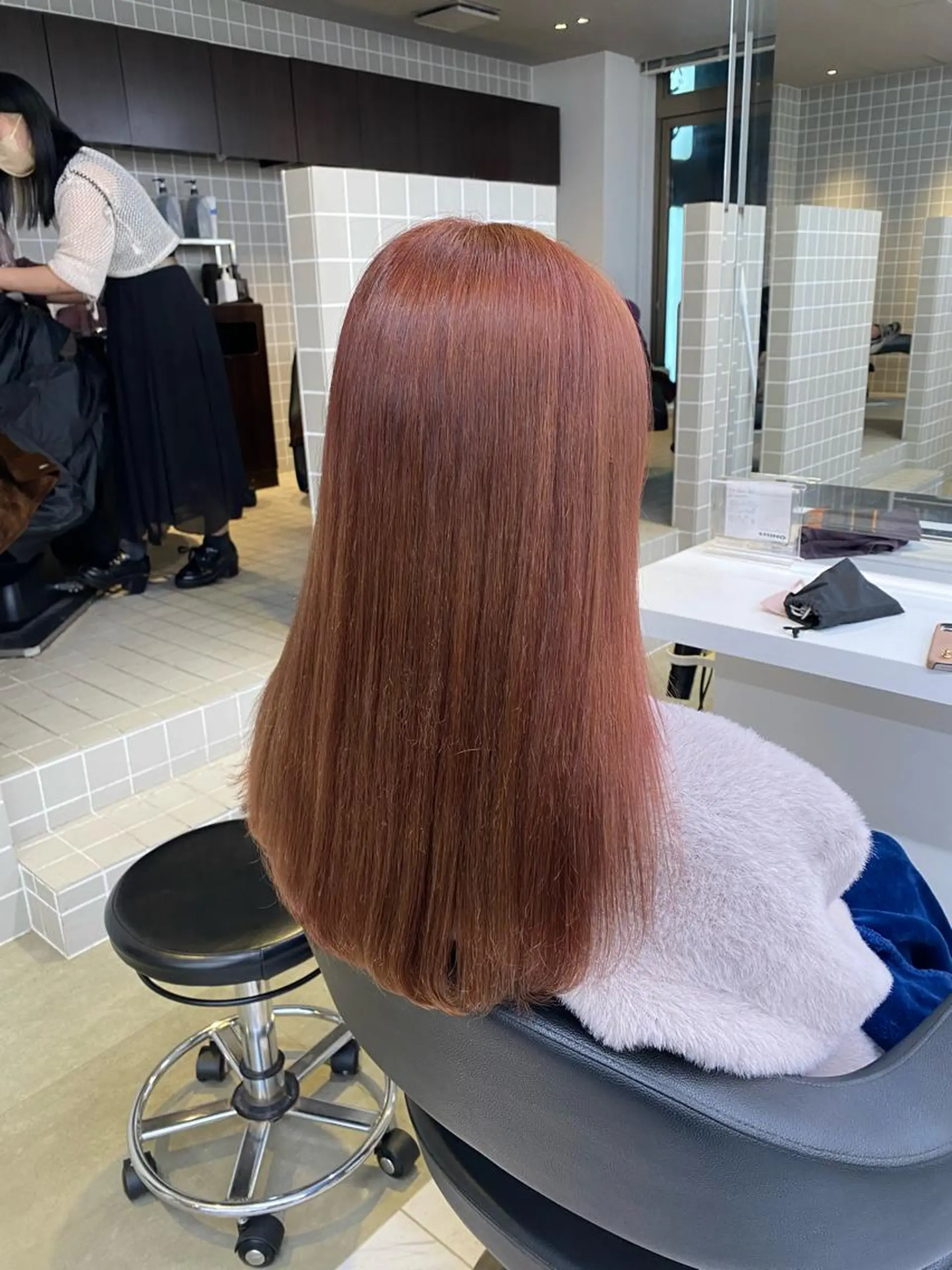セミロング カラー ヘアアレンジ ベージュカラー ピンクカラー ピンクベージュ TRU Shino🦋のマツエク・マツパデザイン