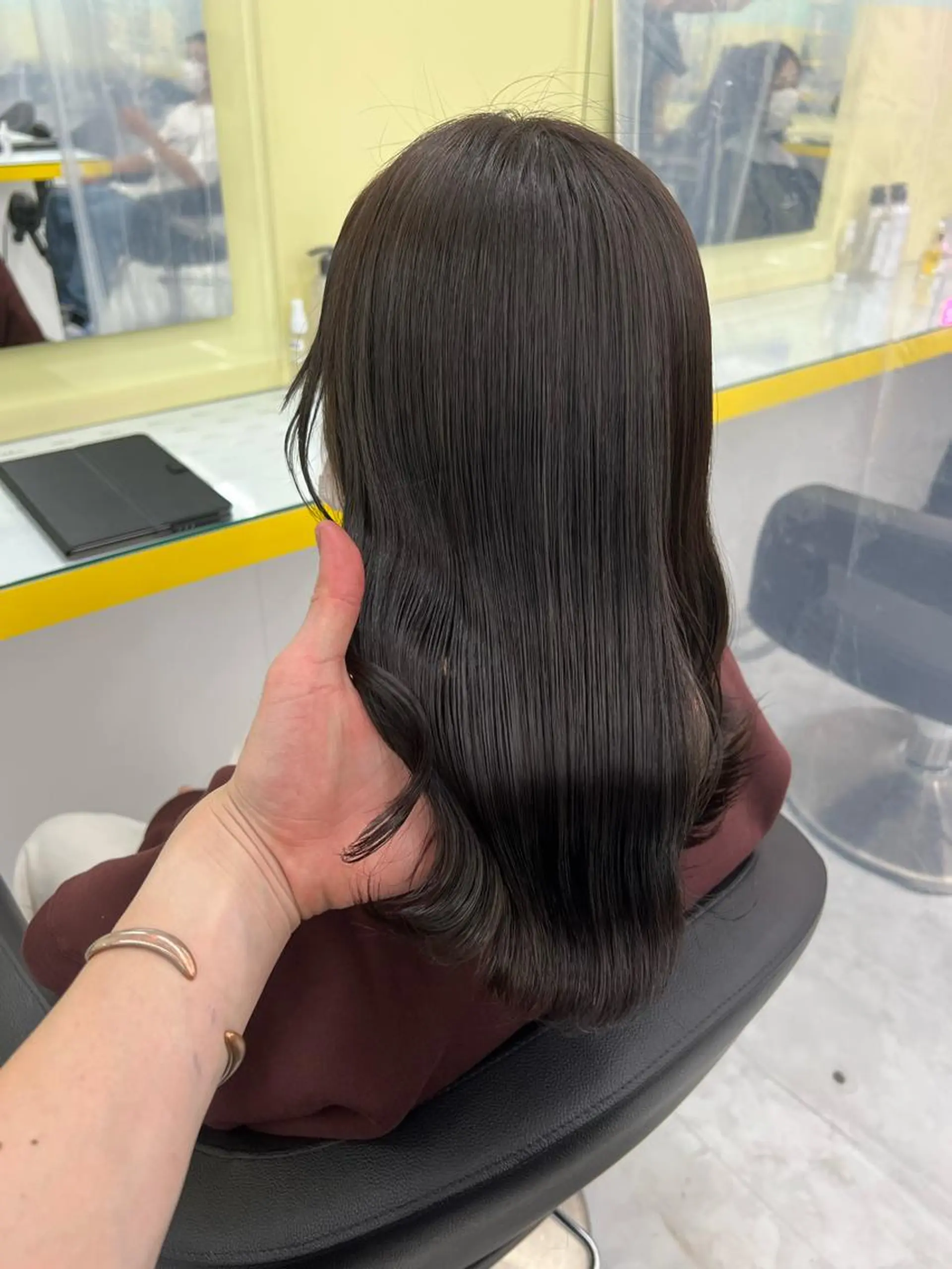 セミロング パーマ ヘアアレンジ メンズ マツエク・マツパ 韓国風ベージュ🤎 赤みなし🌿横浜🤎のヘアスタイル