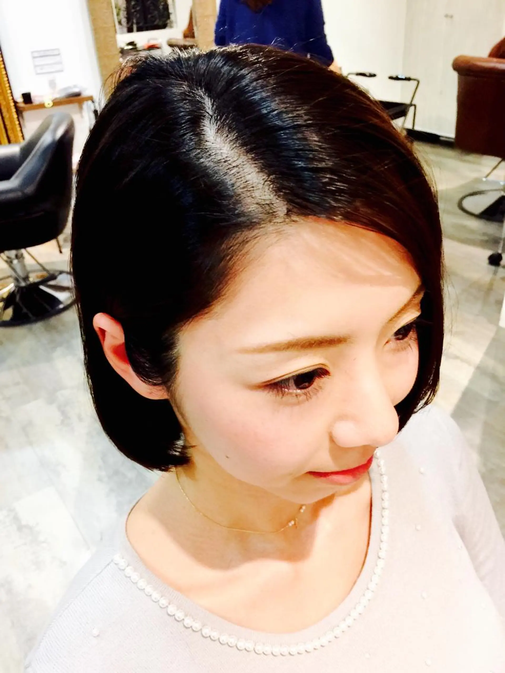 ミディアム ワンレンボブ ボブ ショートは任せて ミヤザキのヘアスタイル