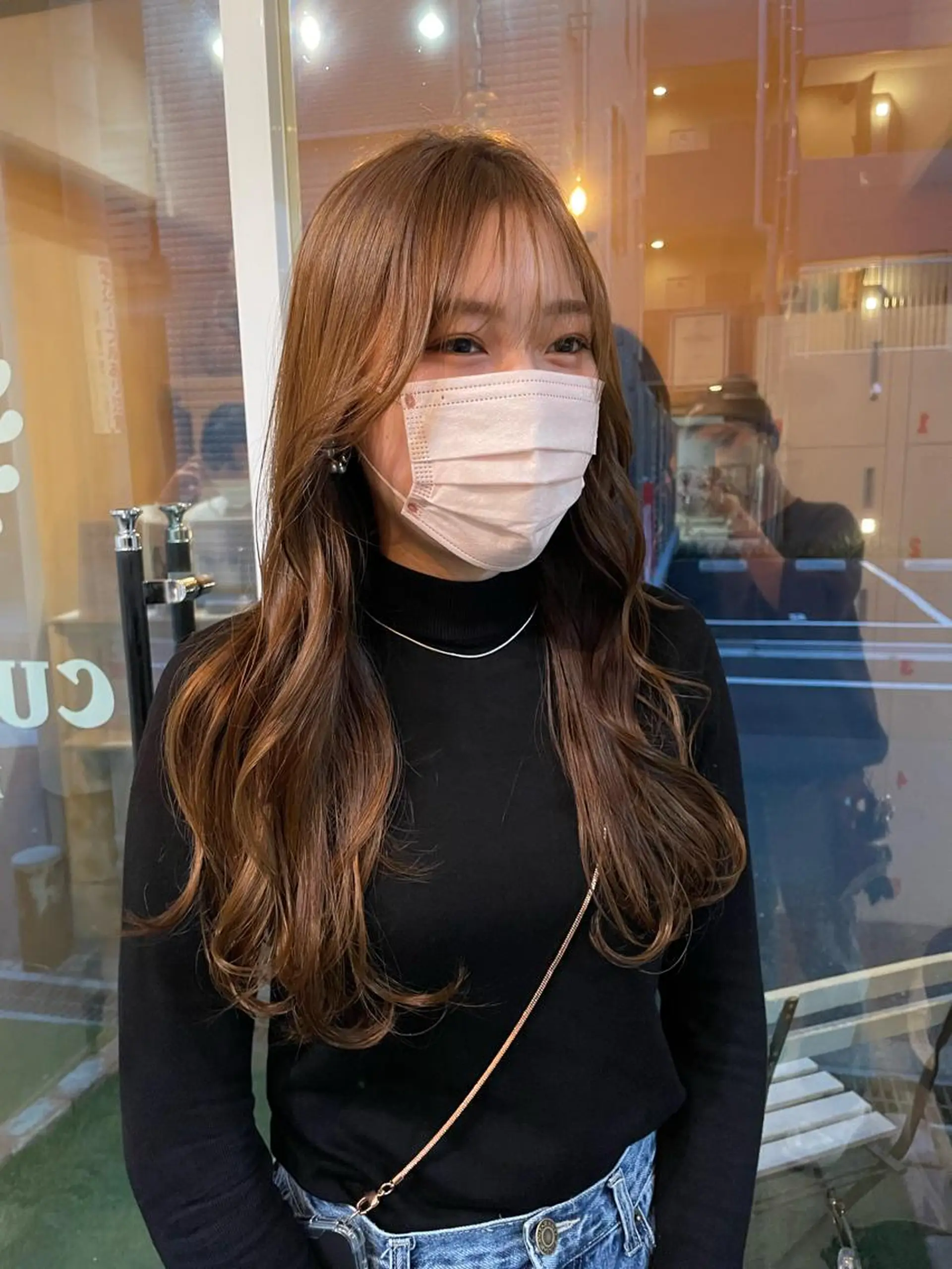 ロング 小顔カット to waのヘアスタイル