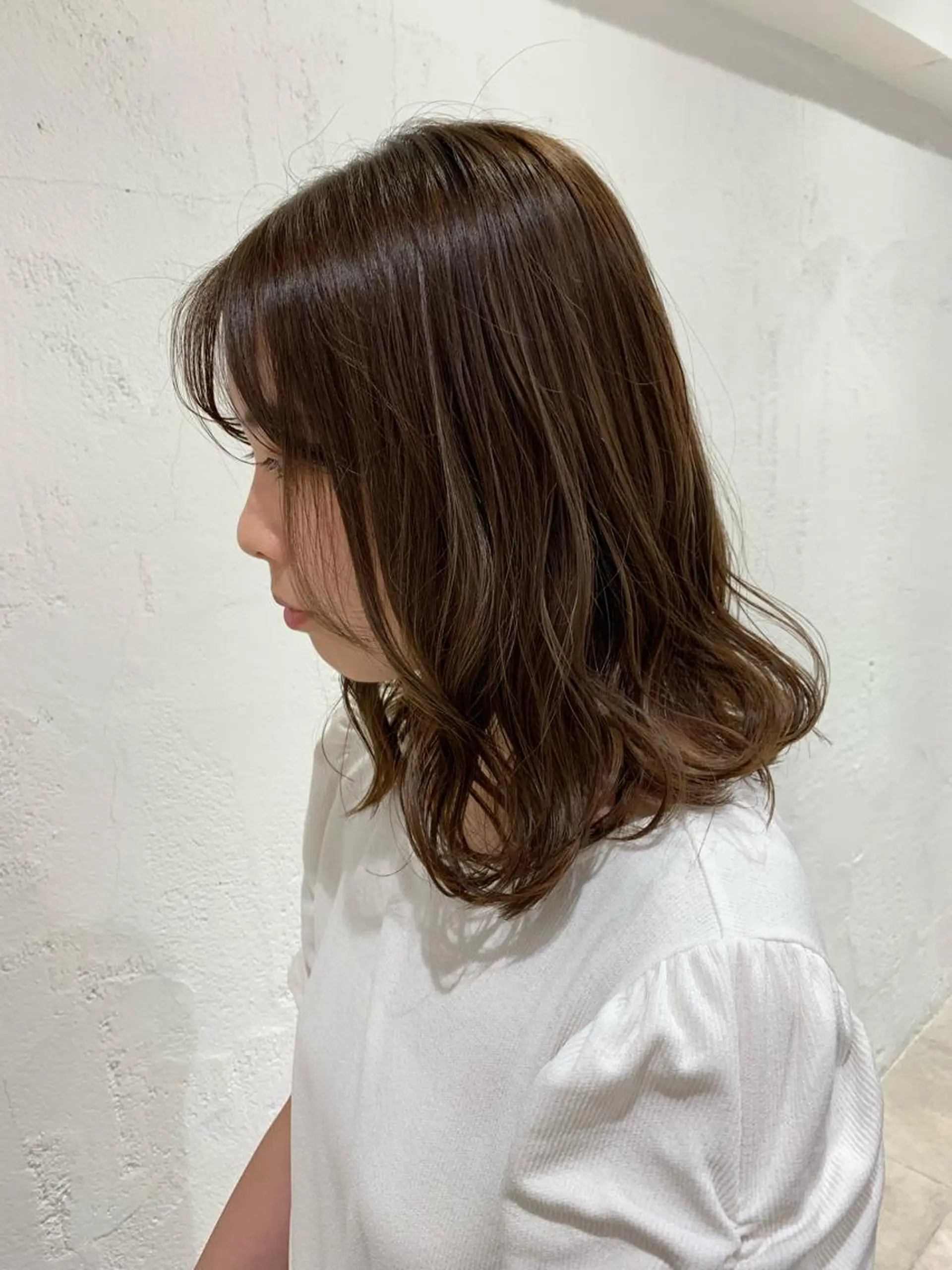 セミロング カラー ヘアアレンジ 🫧透明感カラー/ ボブ/小笠原汐海🪽のヘアスタイル
