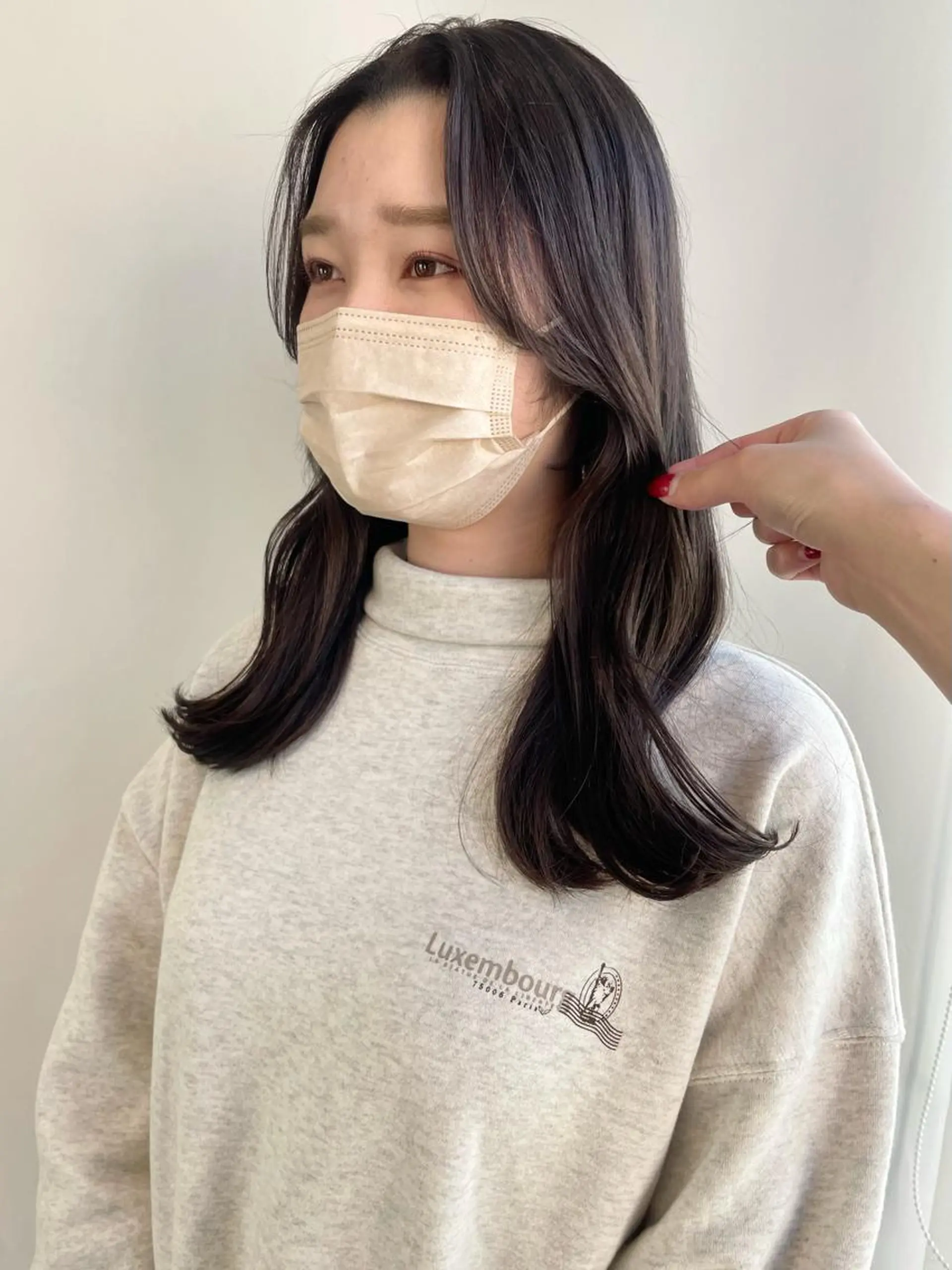 ロング カラー カット ヘアカラー トリートメント 山口 莉奈のヘアスタイル