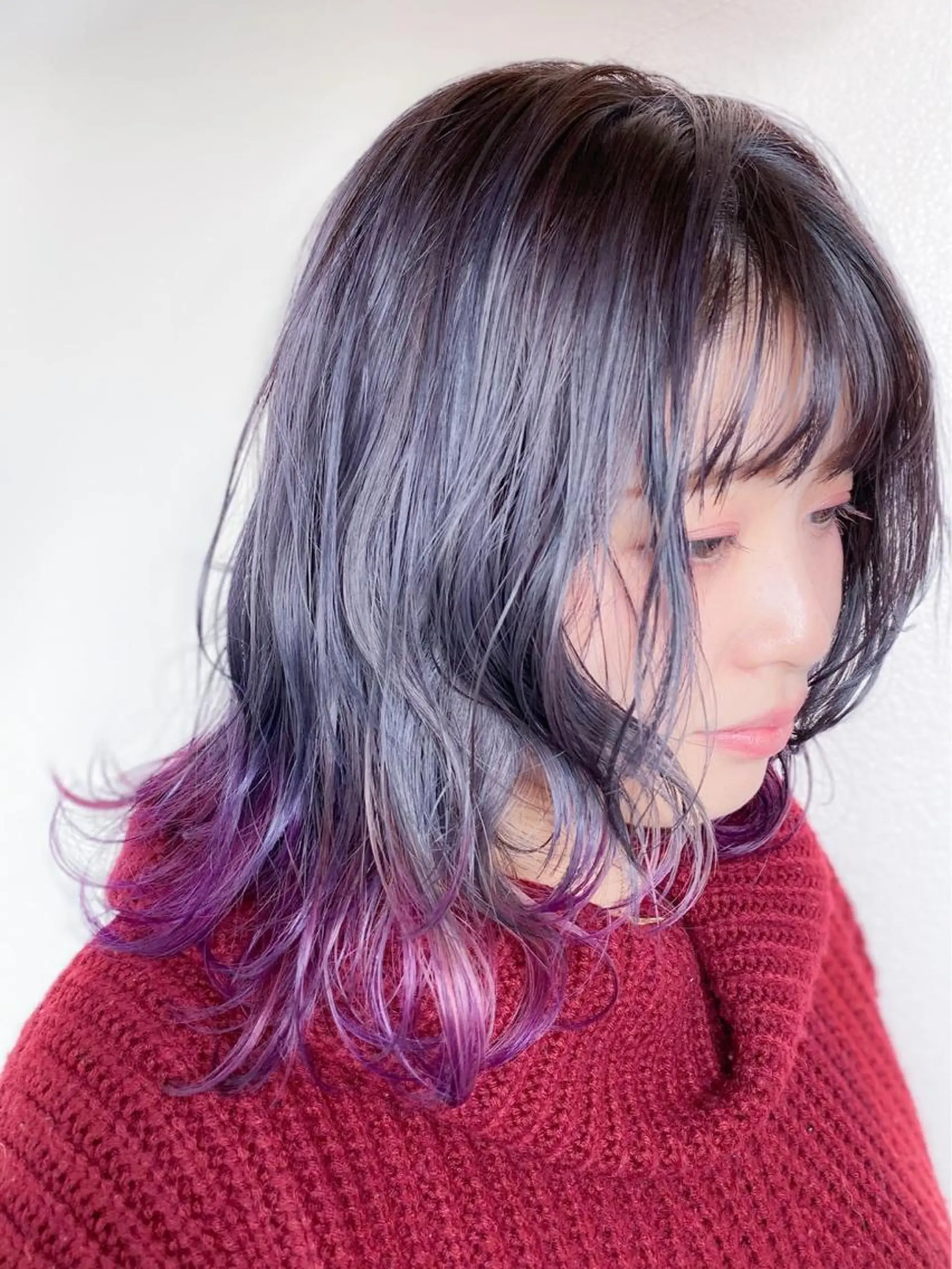 ミディアム カラー 👑似合わせレイヤー が好評👑佐久田のヘアスタイル