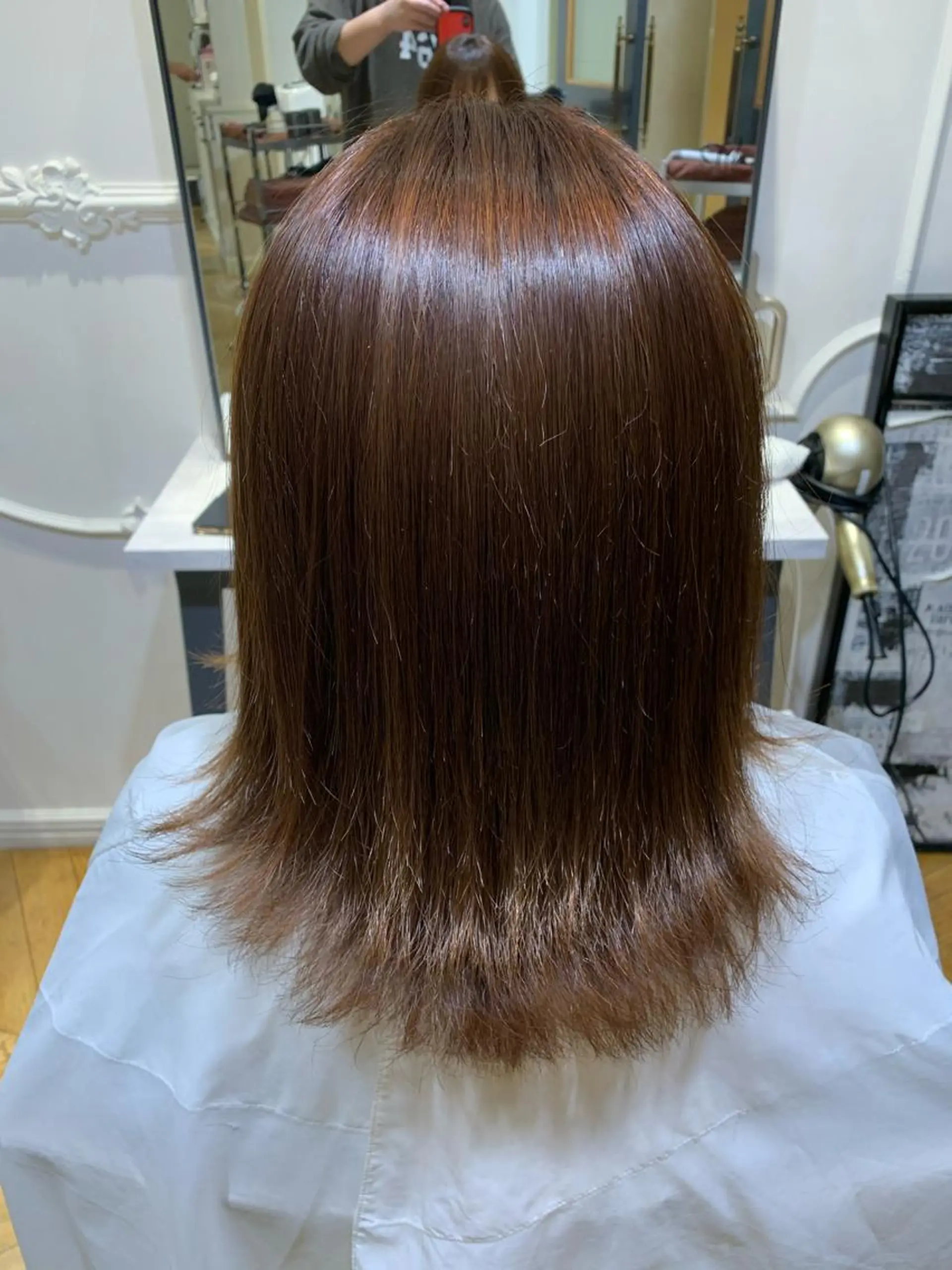 セミロング 縮毛矯正 乾かすだけで艶髪酸性 ストレート髙橋悠耶のヘアスタイル