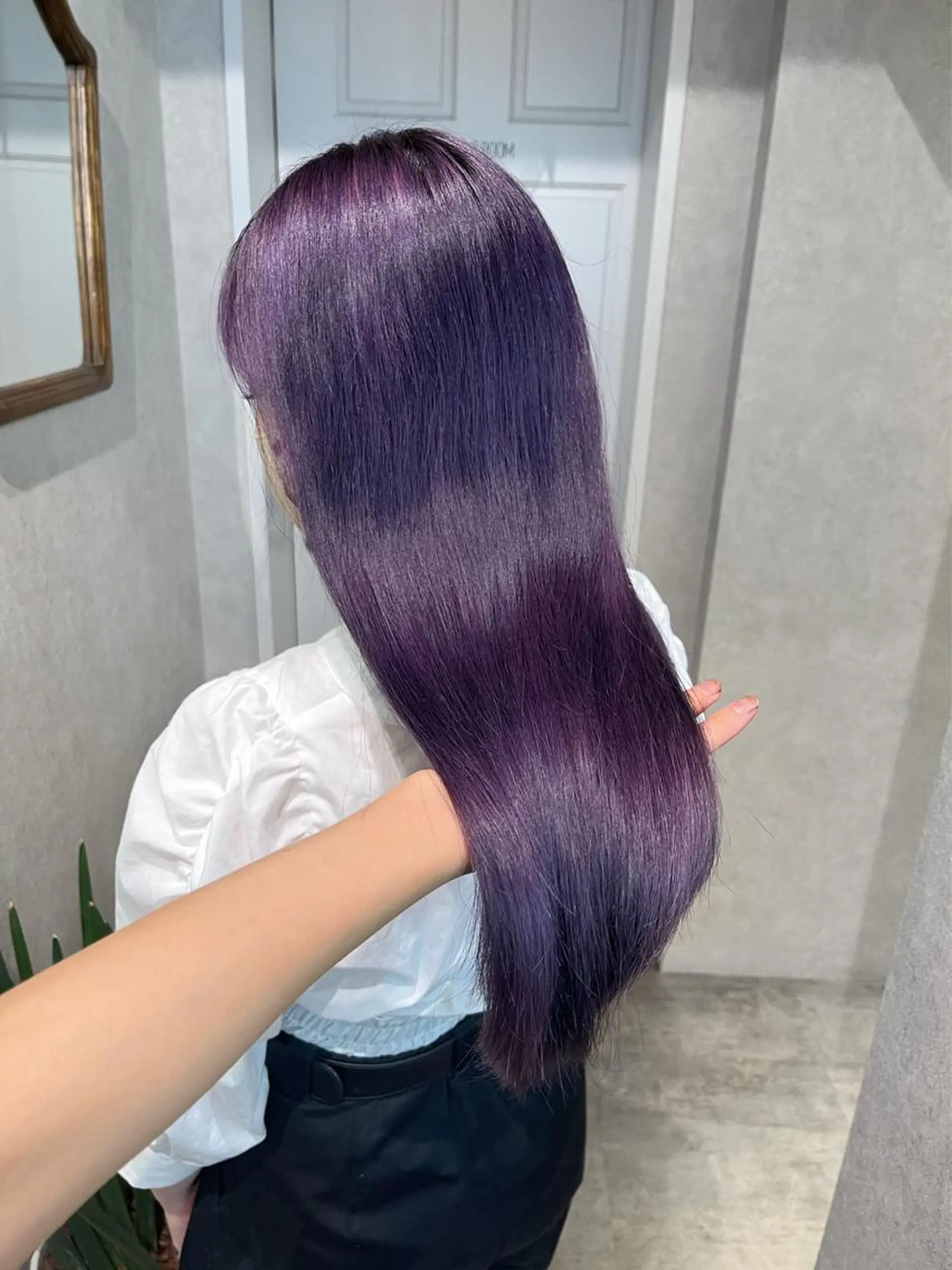 ロング カラー パープルカラー バイオレットカラー ヘアセット🎀パーマ Tsubasaのヘアスタイル