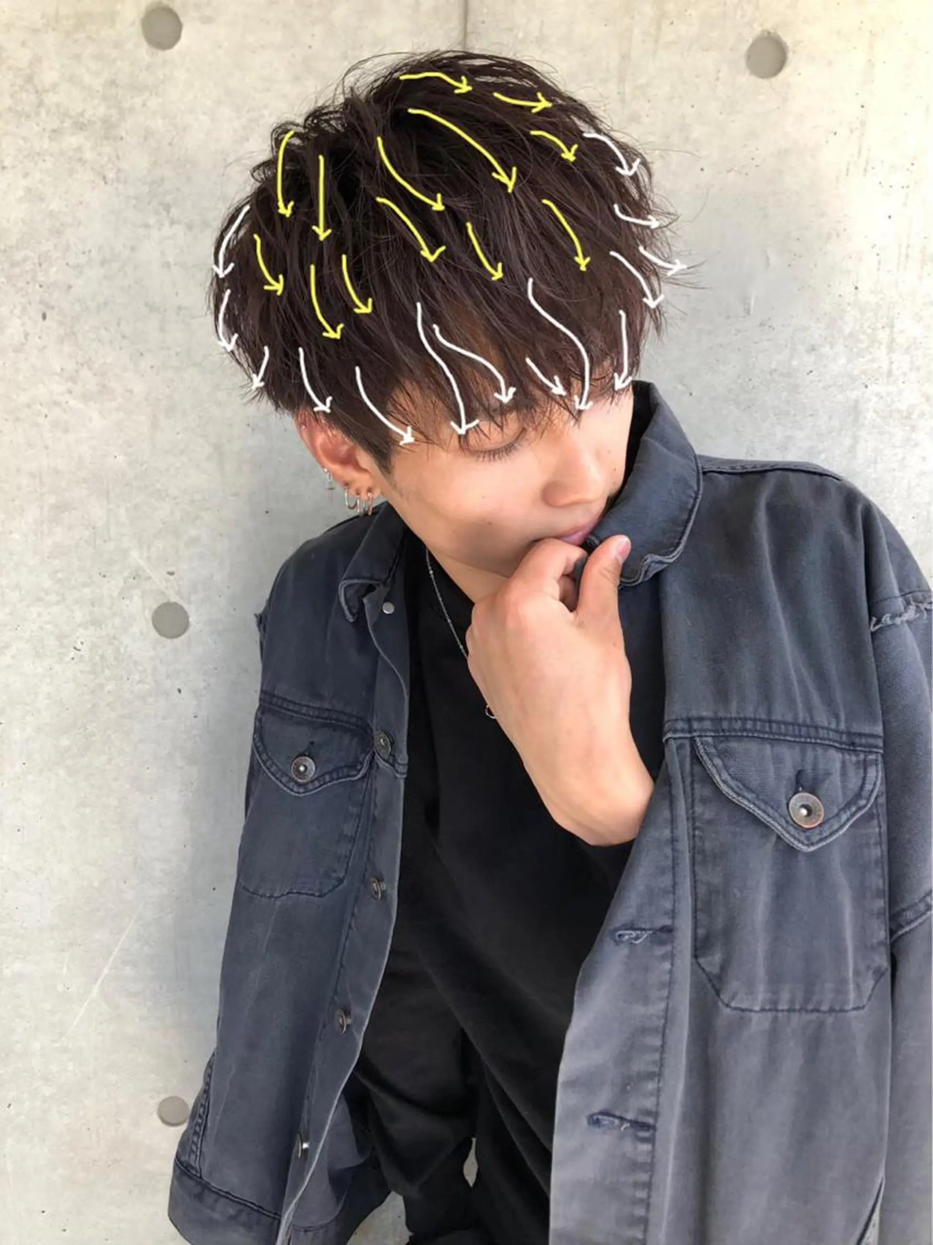 ミディアム カラー ヘアアレンジ メンズ ヘアカラー トリートメント ヘッドスパ ヘアセット ✨【公式】渋谷メンズ サロン BLUCK✨のヘアスタイル