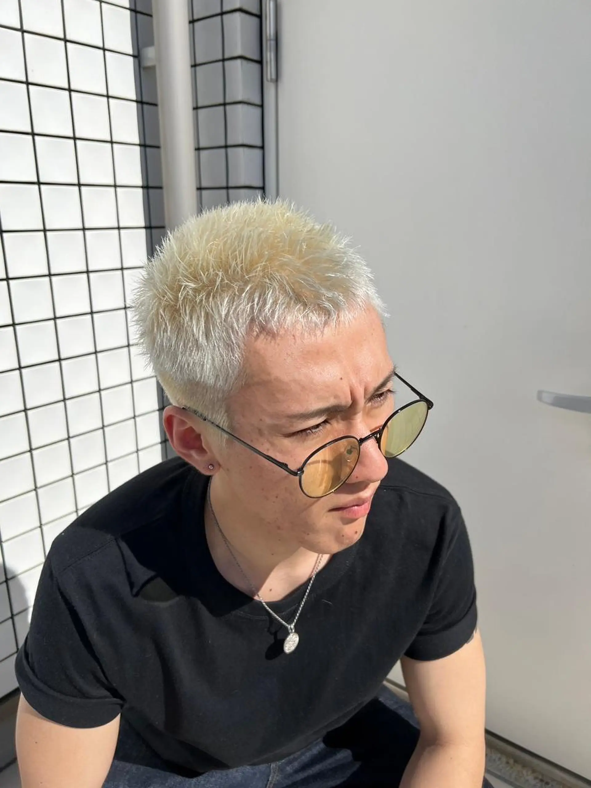 カラー パーマ メンズ フェードカット メンズパーマ ツーブロック 髪質改善 ✨メンズカット海老名 No.1/上田琉翔✨のヘアスタイル