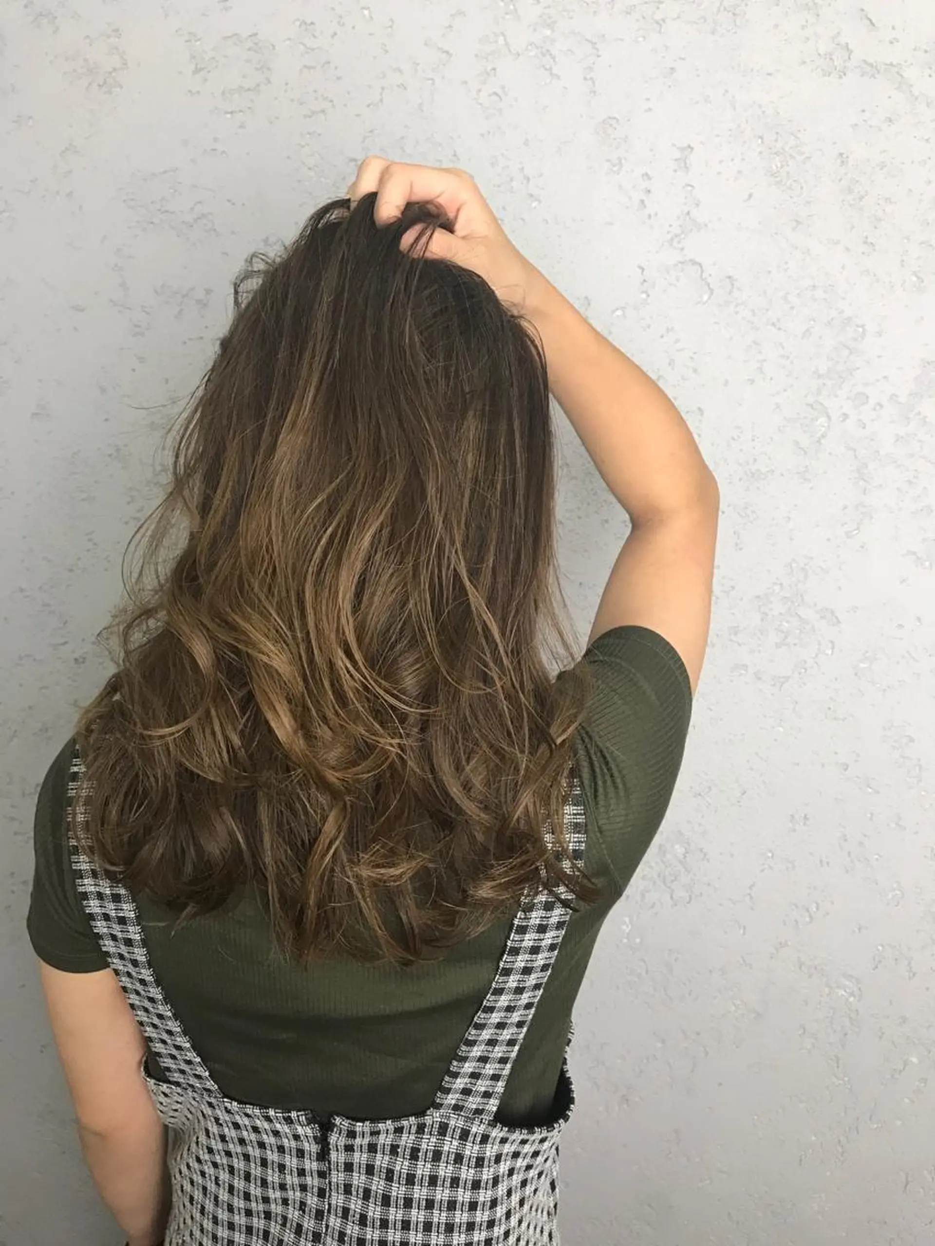 セミロング カラー パーマ ヘアアレンジ 韓国ヘア✨グレージュ カラーasamiのヘアスタイル