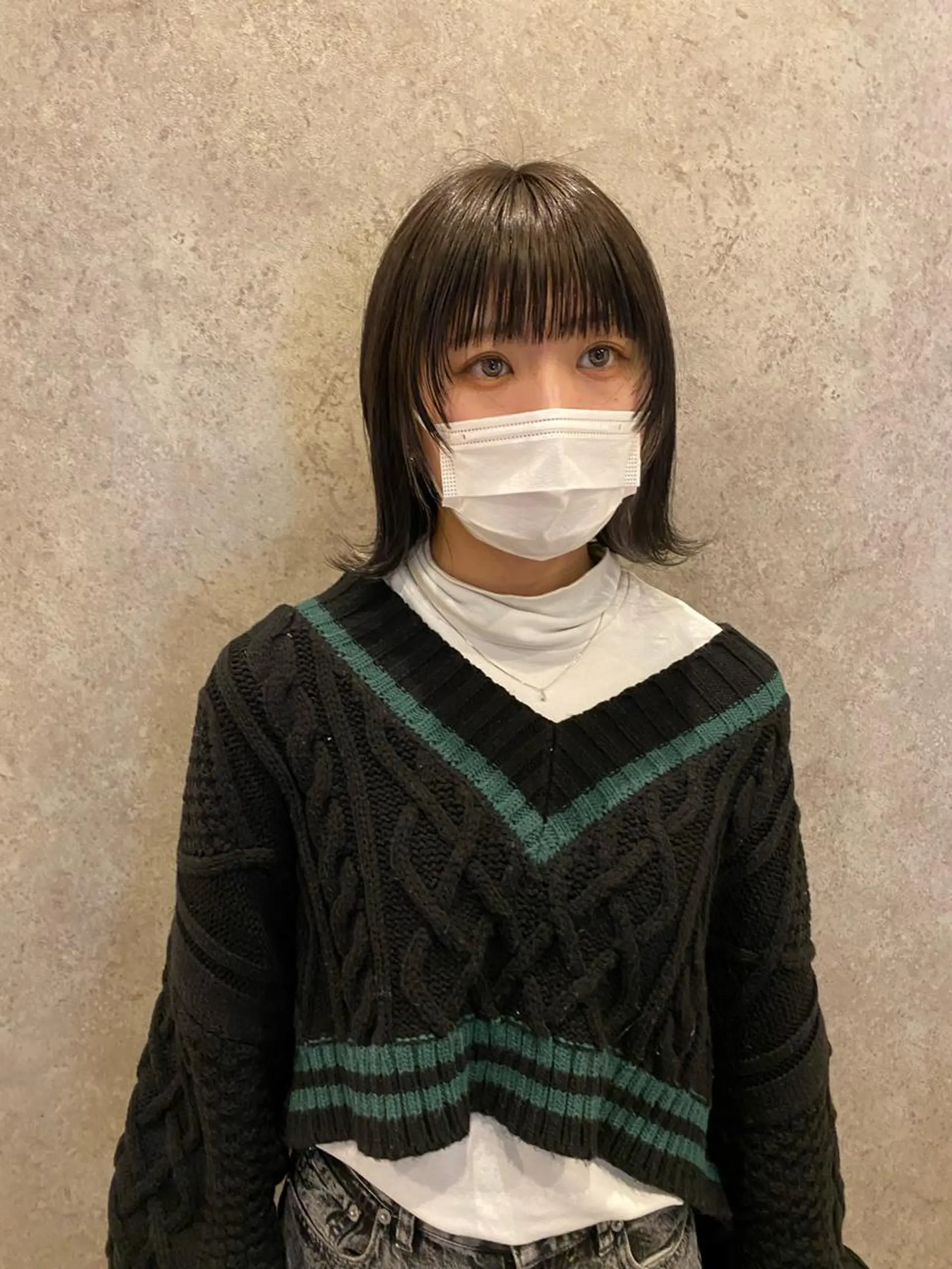 ミディアム 栗原 瑞稀のヘアスタイル