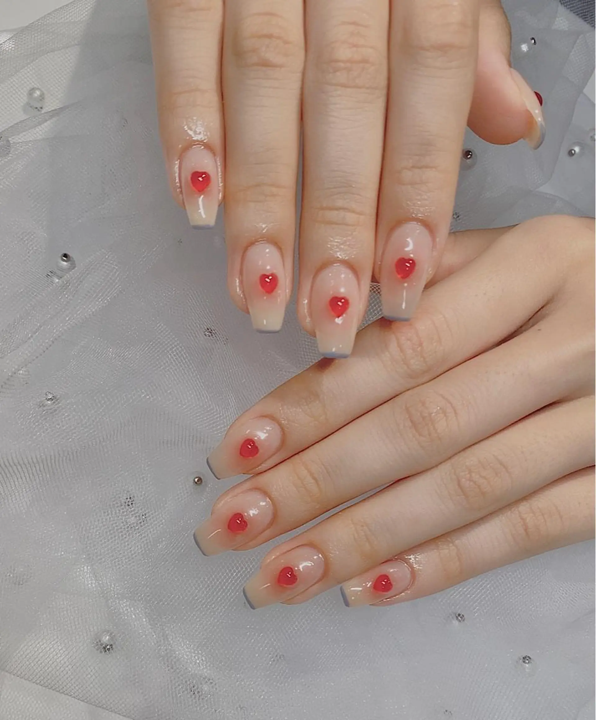 ネイル ハンドネイル I-nailロング /ワンホン/キラキラのネイルデザイン