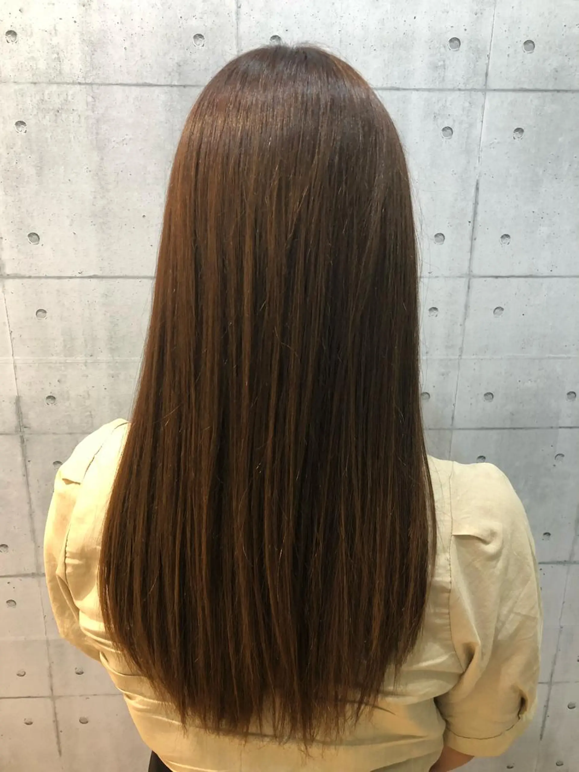 ロング パーマ ストレートパーマ 金沢 広美のヘアスタイル