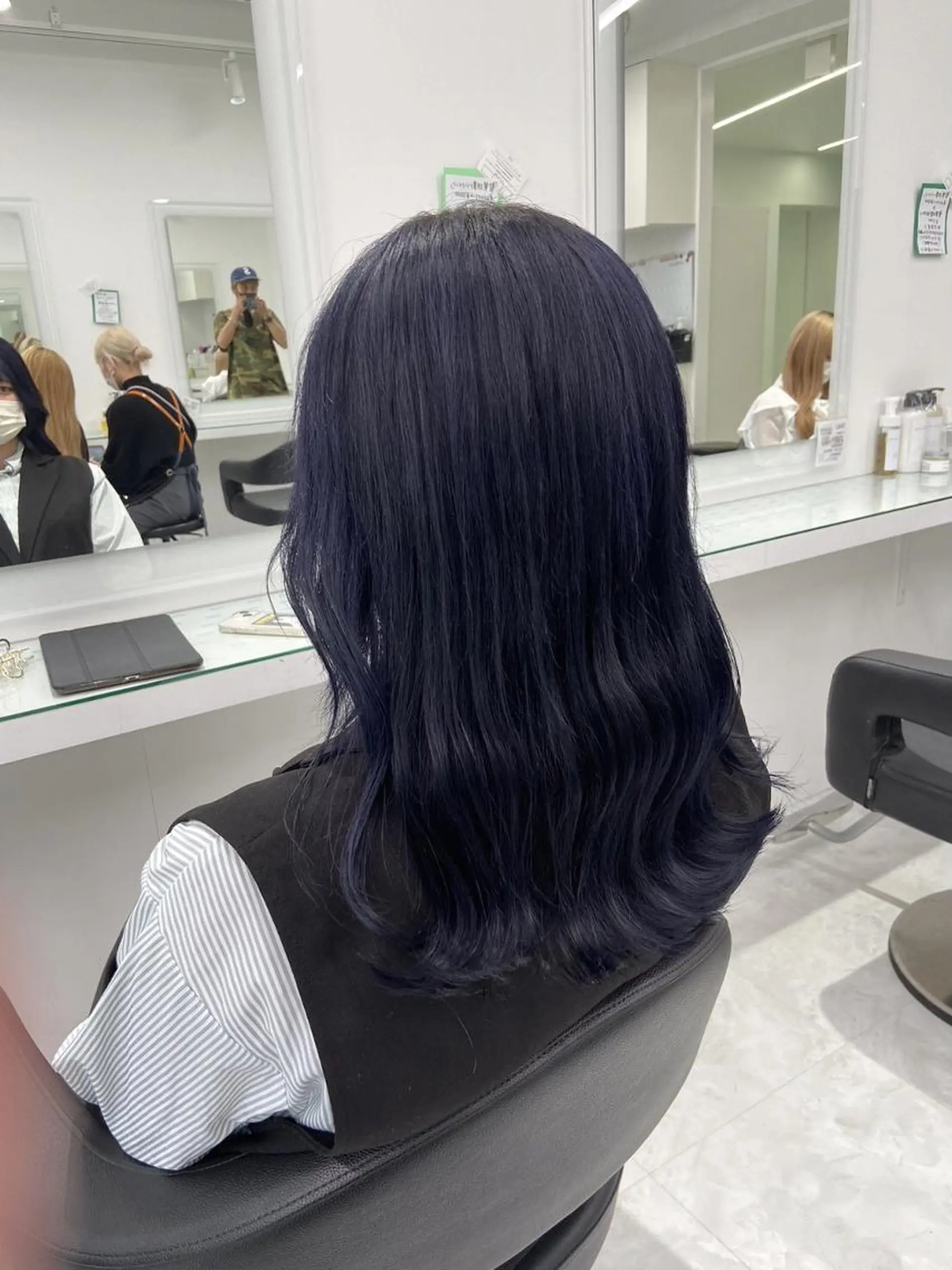 カラー ミディアム ヘアカラー トリートメント ヘアセット 🦋韓国レイヤー｜ 透明感グレージュ🦋のヘアスタイル