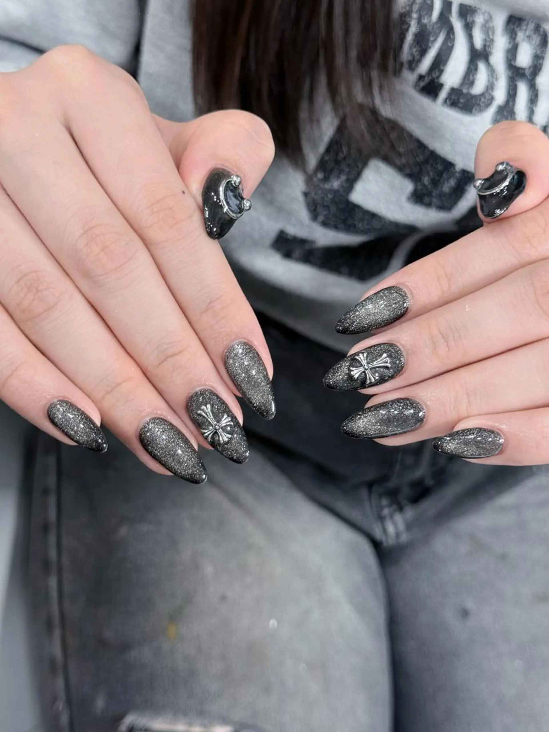 ネイル ボルドー チークネイル 長さ出し フレンチネイル ジェルネイル Emi🌸Belle Nail Salonのネイルデザイン