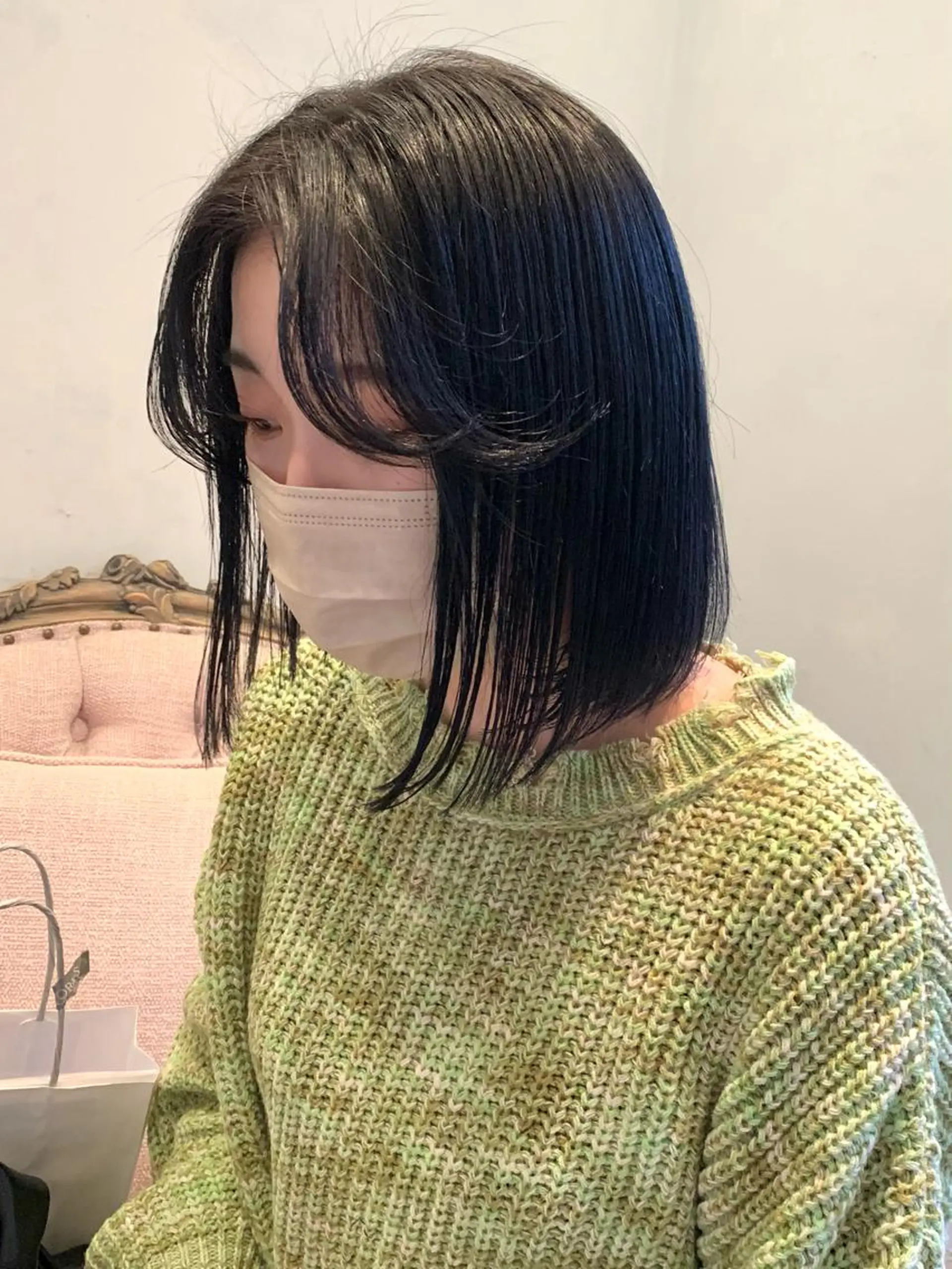 ミディアム 縮毛矯正 SAKINO． ベージュカラーのヘアスタイル