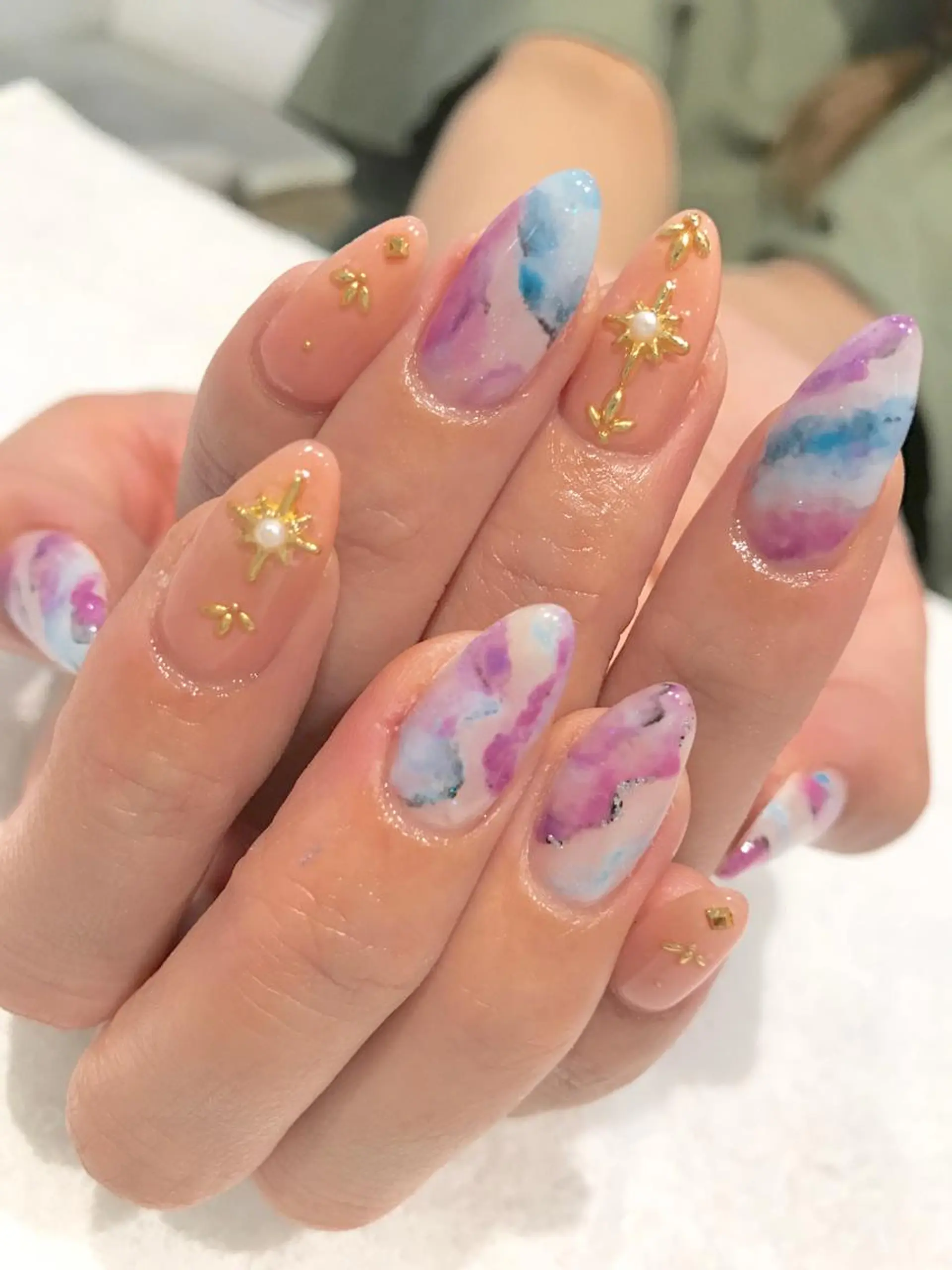 ネイル 大理石ネイル(マーブル) NARUMI HYODOのネイルデザイン