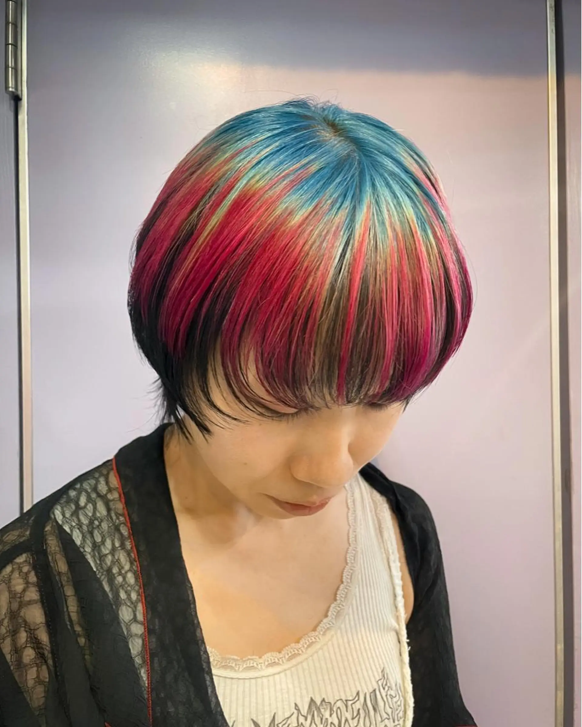 ショート カラー ヘアカラー ハイトーン/ブリーチ /ウルフ⛓️MAKIのヘアスタイル