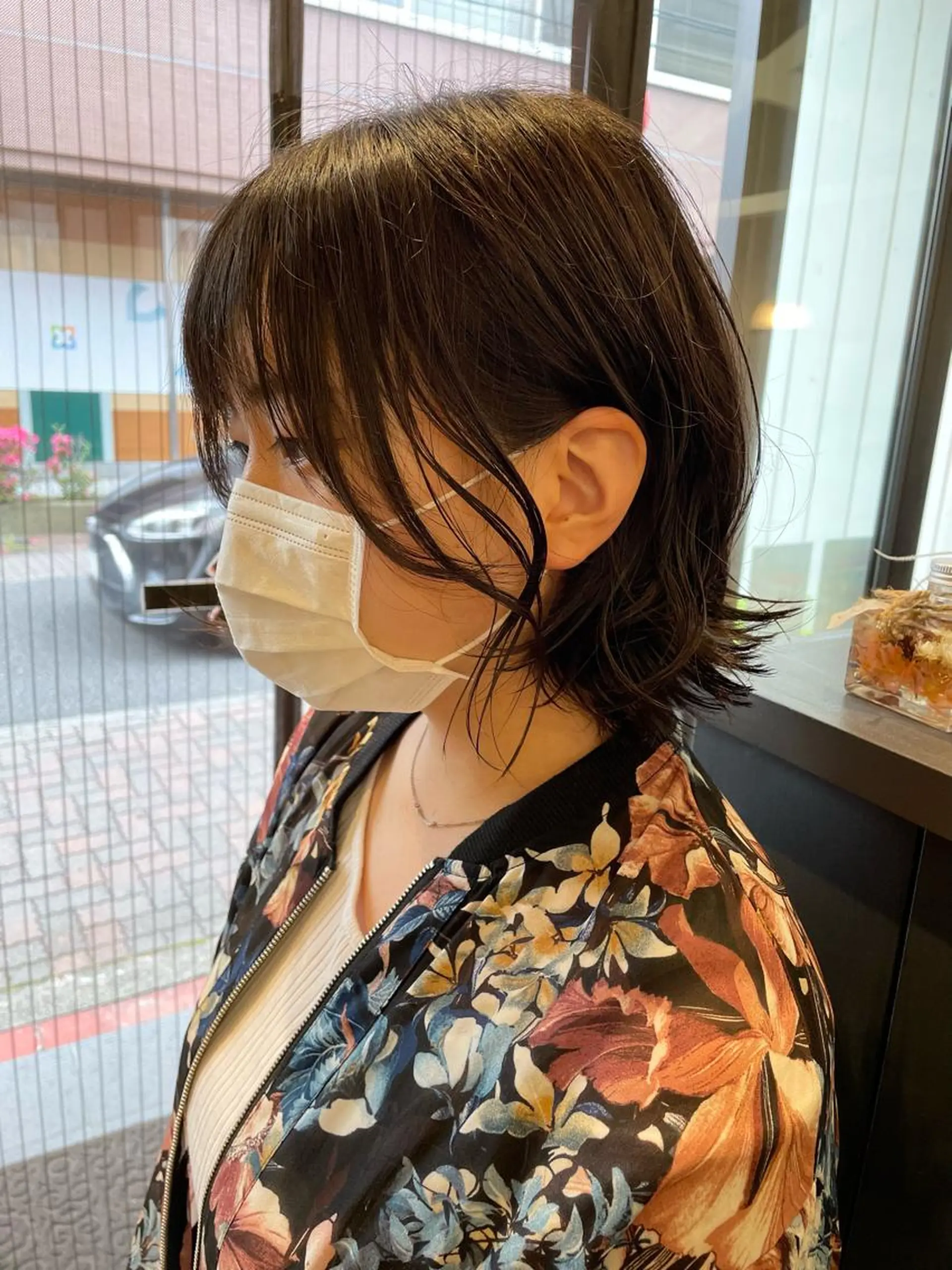 ショート パーマ 葵/レイヤーカット/ 韓国風/透明感カラーのヘアスタイル