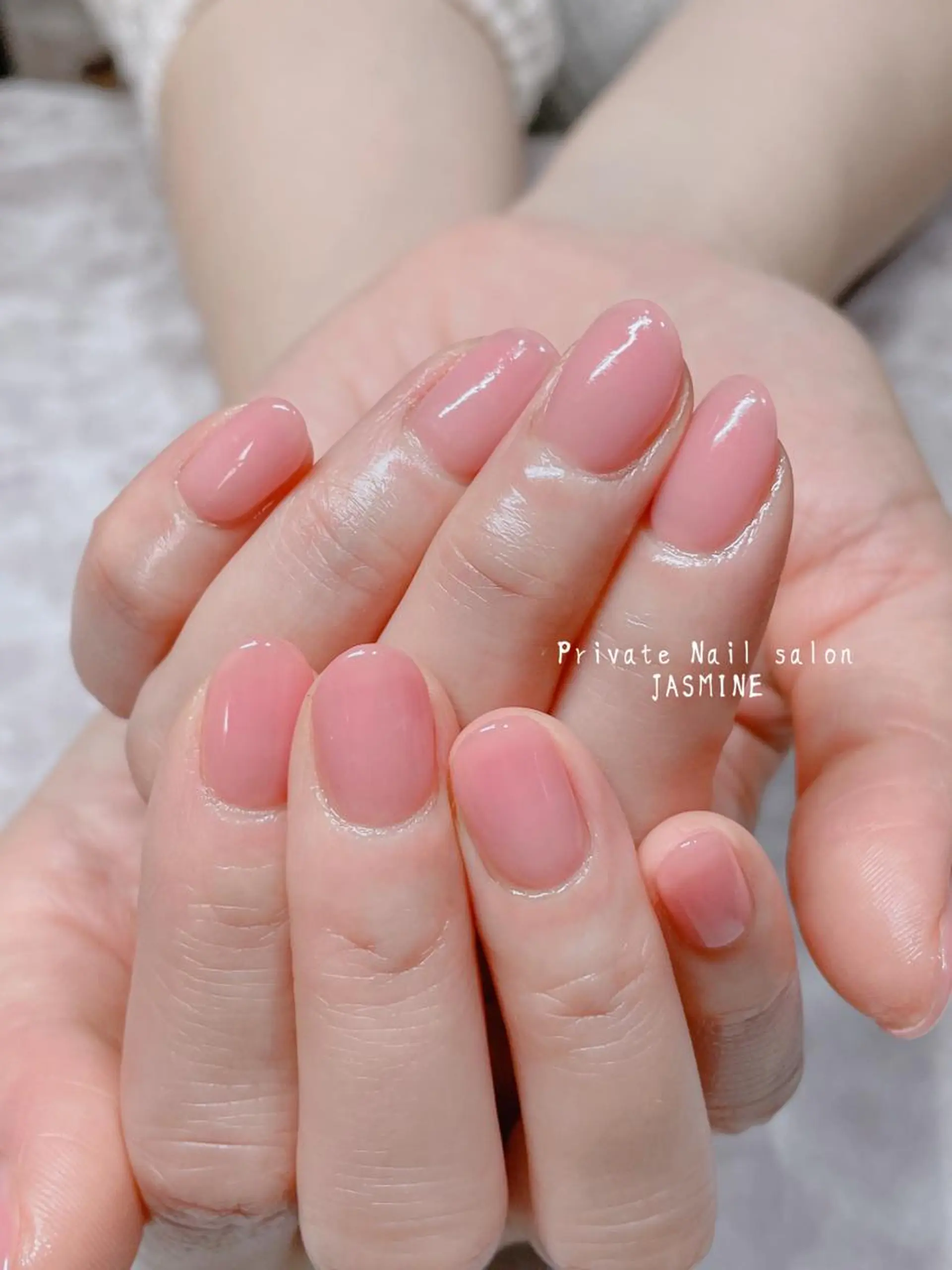 ネイル ワンカラーネイル ピンク シンプルネイル ハンドネイル Nail salon JASMINEのネイルデザイン