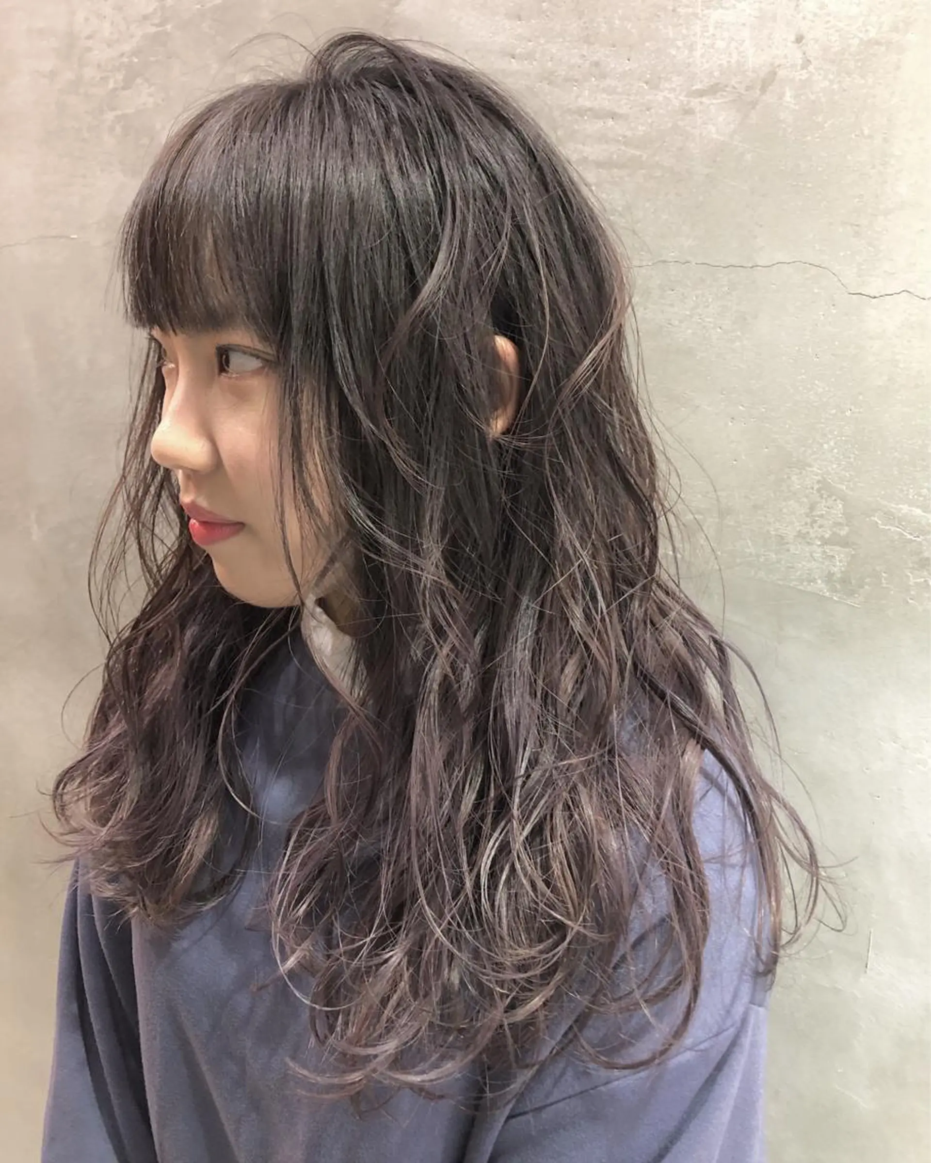 セミロング カラー 北間 寛哉のヘアスタイル