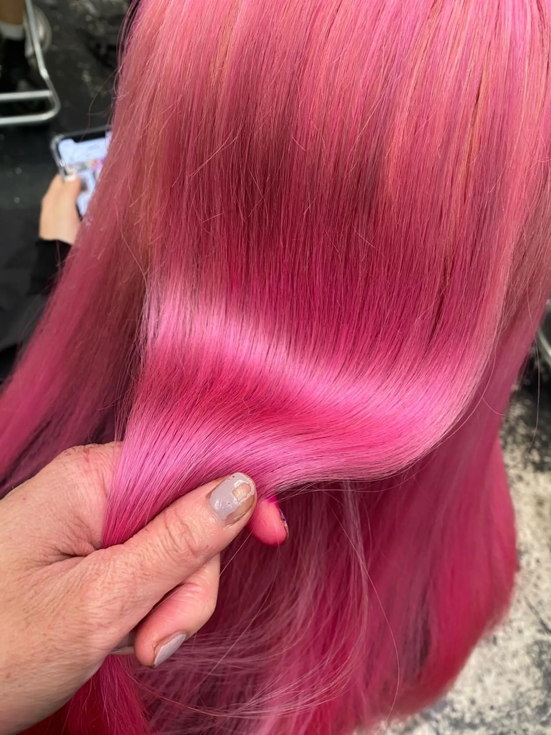 ミディアム ヘアカラー トリートメント サイレント美容師 アイリィのヘアスタイル