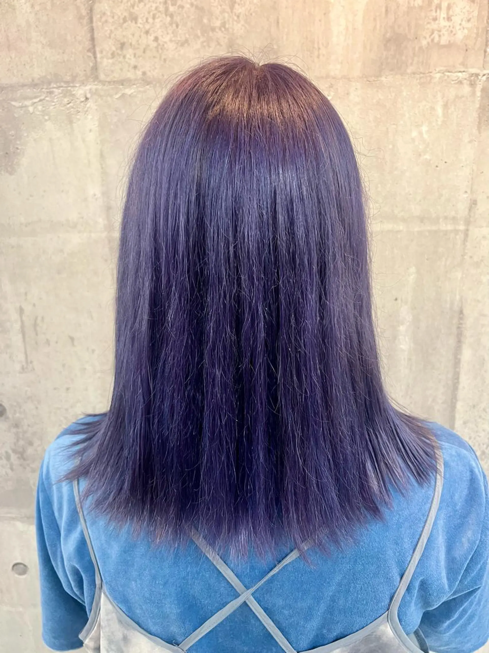 ミディアム カラー 興津/韓国レイヤー ダブルカラー美髪縮毛のヘアスタイル