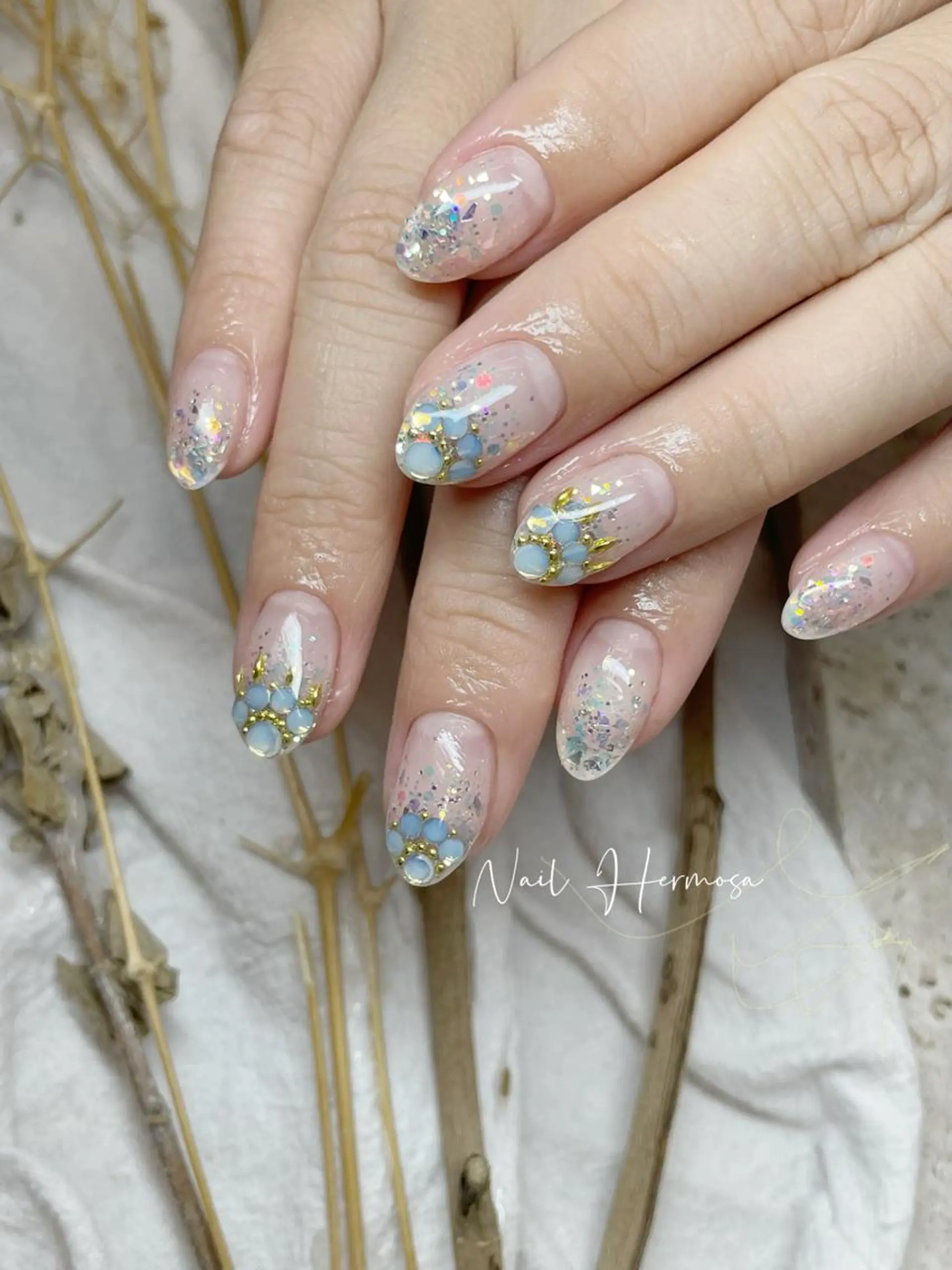 ネイル 長さ出し フラッシュネイル フットネイル ジェルネイル マグネットネイル ハンドネイル ネイル エルモサのネイルデザイン