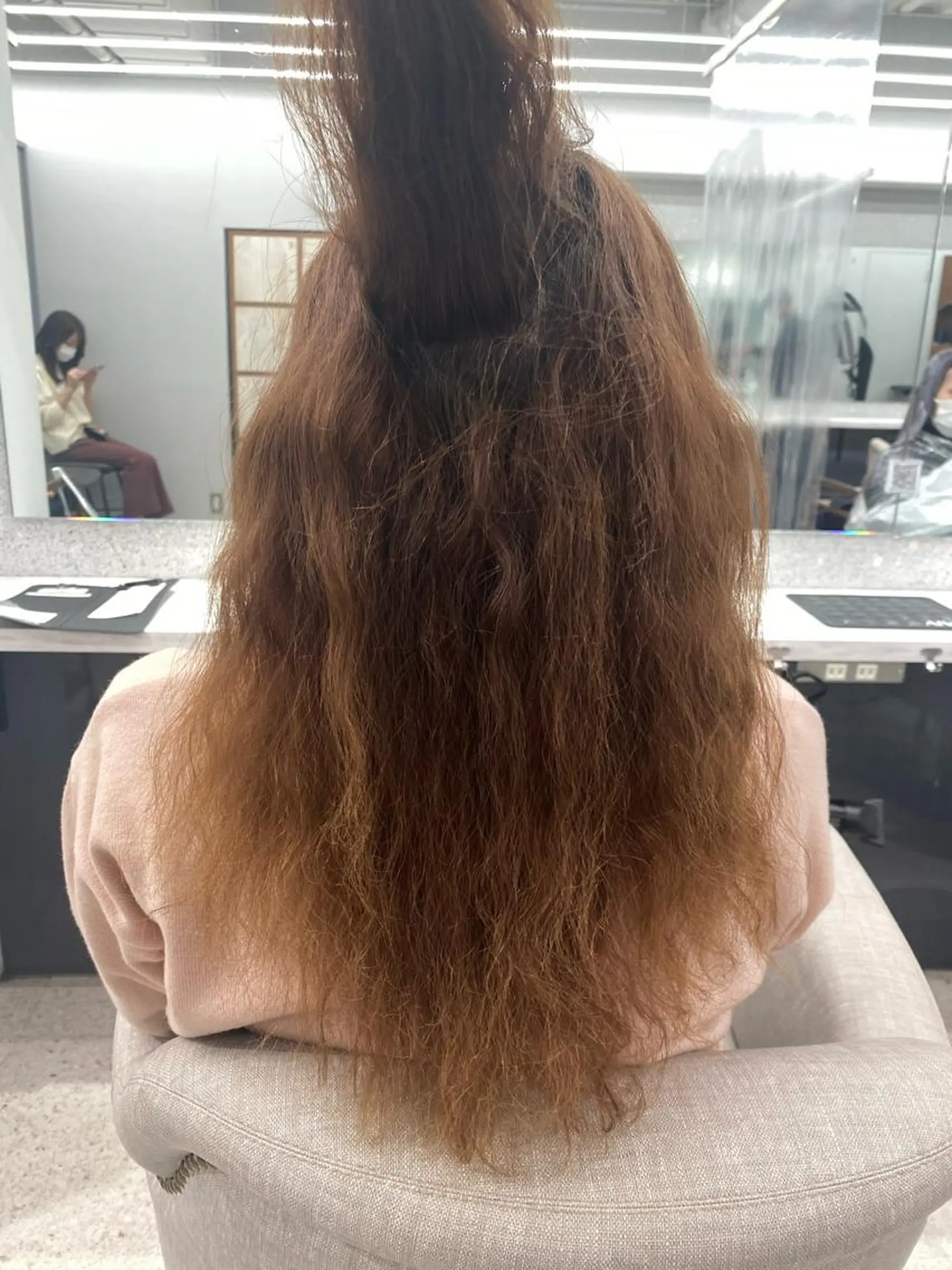 ロング ヘアカラー 縮毛矯正 レイヤーカット/ 髪質改善/羽柴りくのヘアスタイル