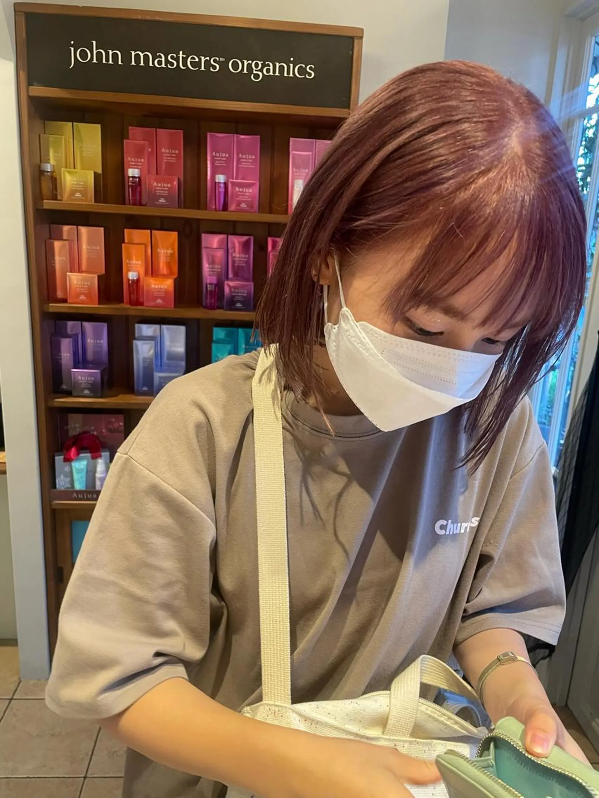 ミディアム カラー 渡辺 瑠美のヘアスタイル