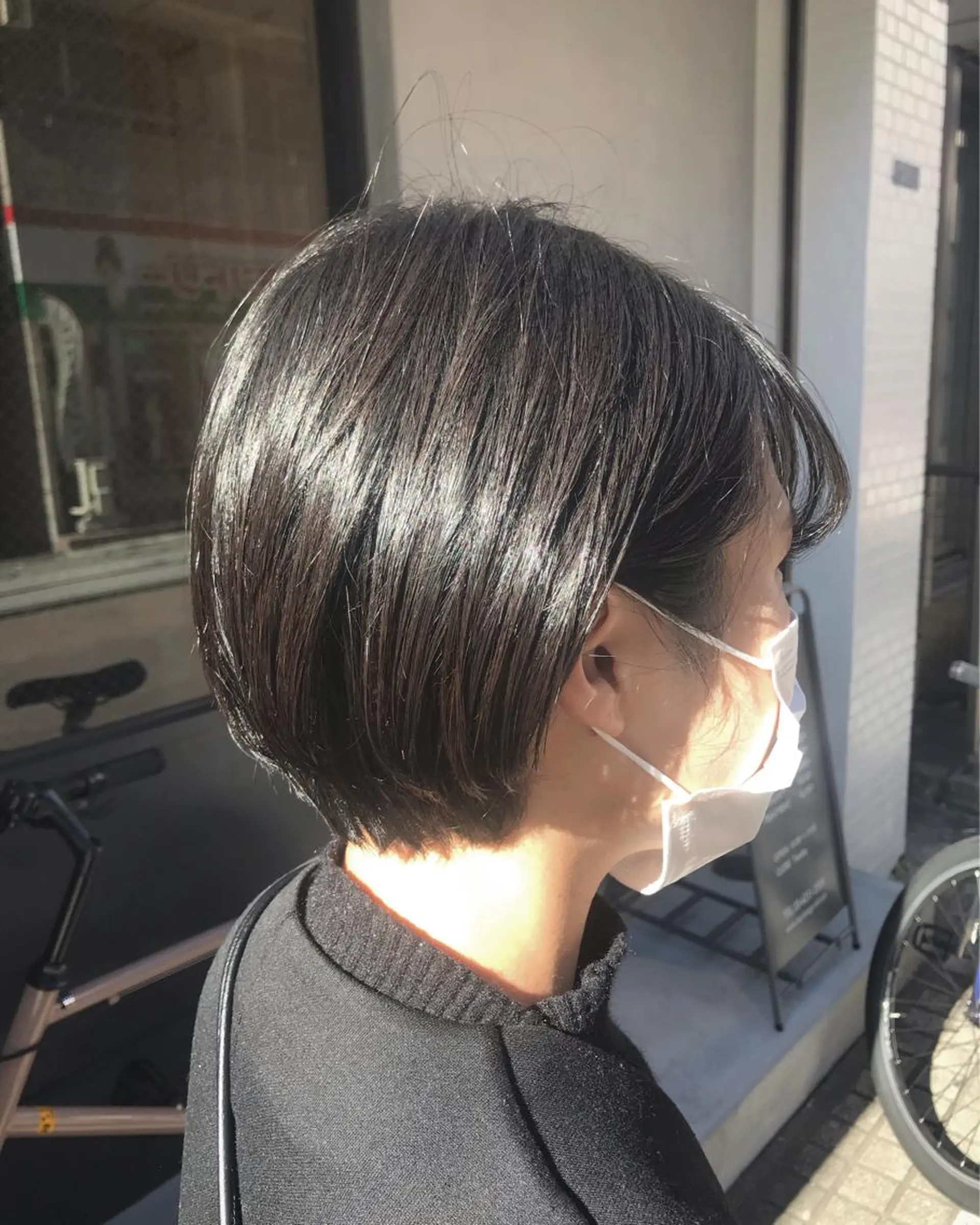 ショート 暖色カラー🍊 ボブ🌿顔周りcutのヘアスタイル