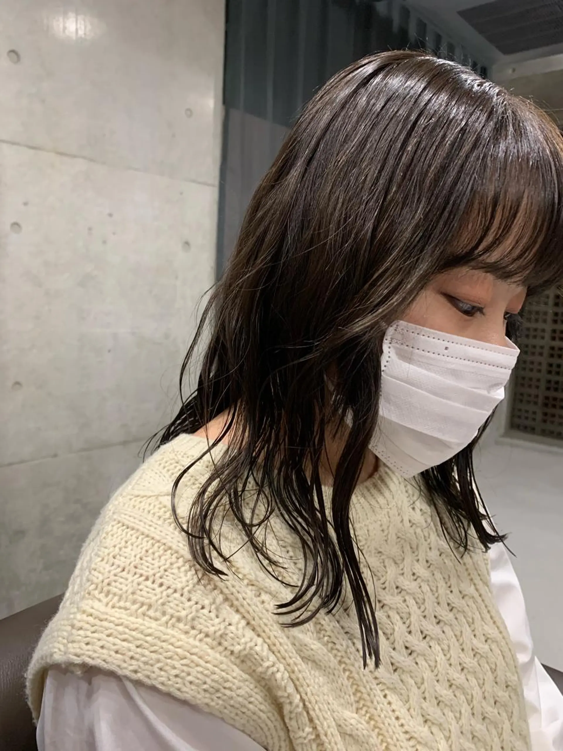 ミディアム パーマ ボブパーマコテ巻き風 パーマNo1深江秀平のヘアスタイル