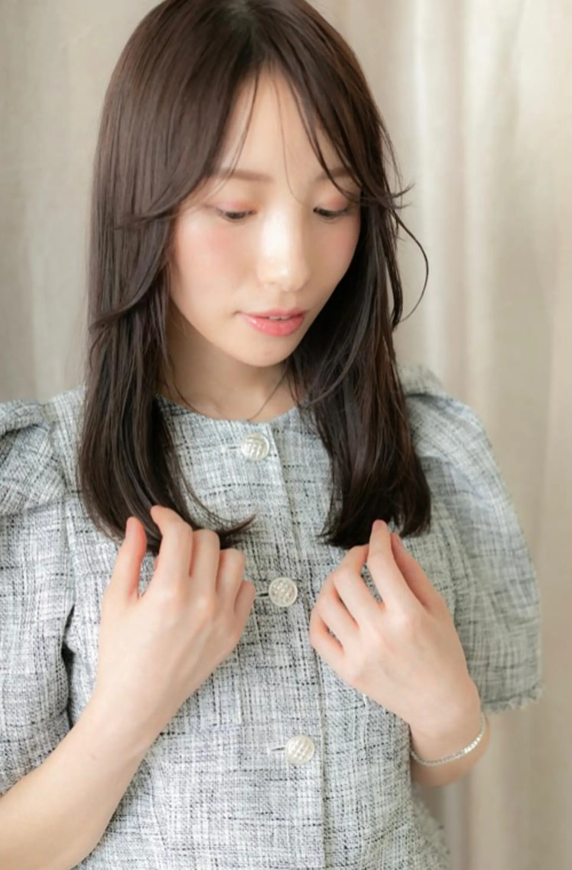 セミロング カラー 出川 宙☘️のヘアスタイル