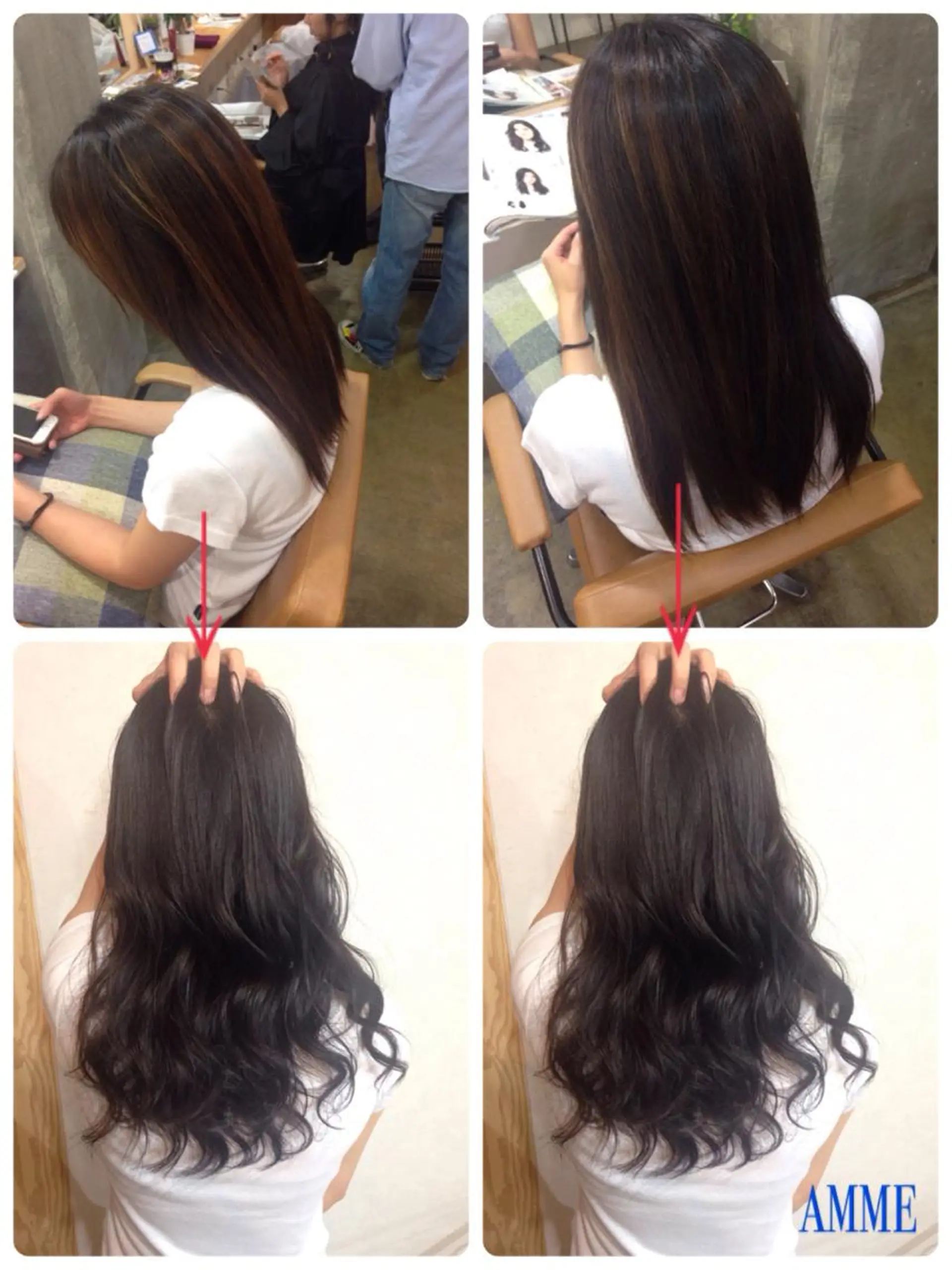 ミディアム セミロング カラー 黒髪 ブルーカラー ブルーブラック 💎髪質改善💎 デザイナーshinのヘアスタイル