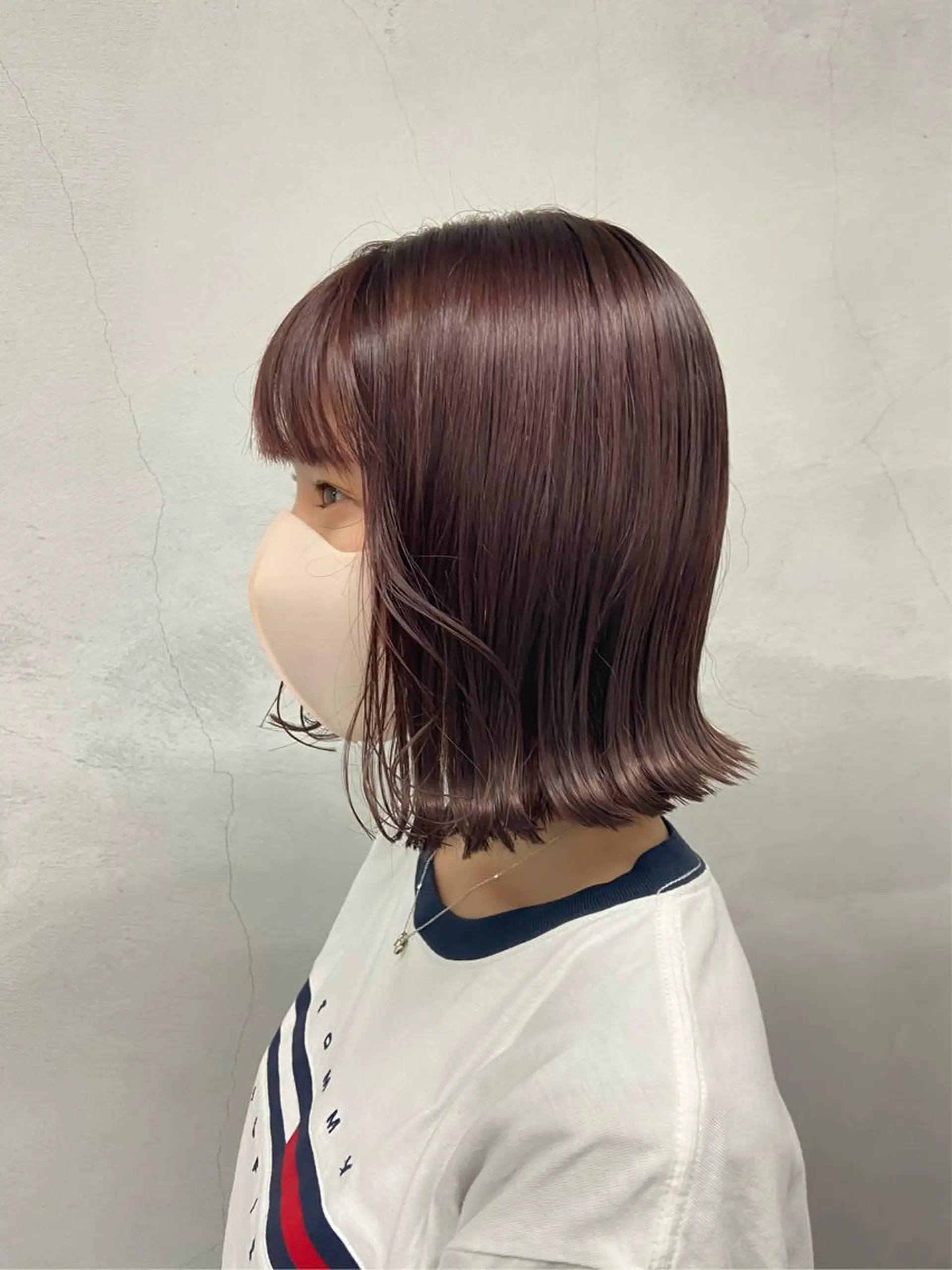 ミディアム カラー ピンクカラー ヘアカラー yuna/ボブカット /ハイトーンカラーのヘアスタイル