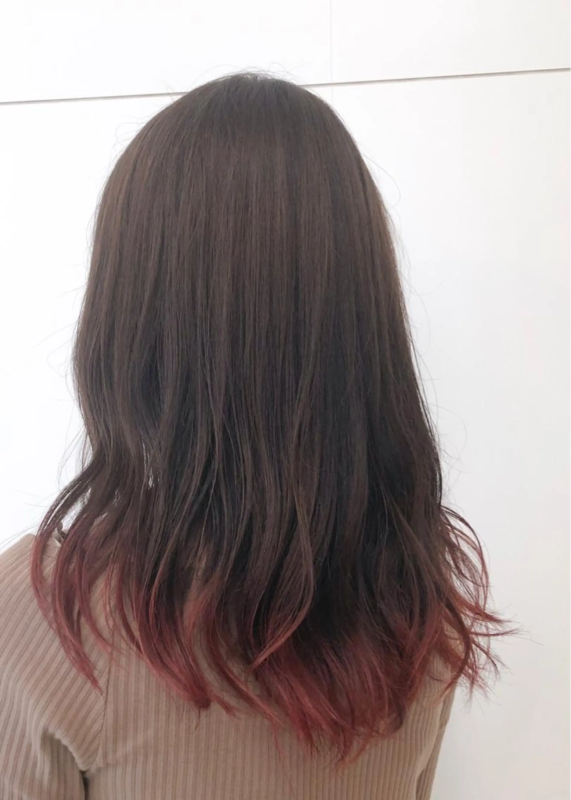 ロング カラー グラデーションカラー レッドカラー un 溝の口 伊豆本のマツエク・マツパデザイン