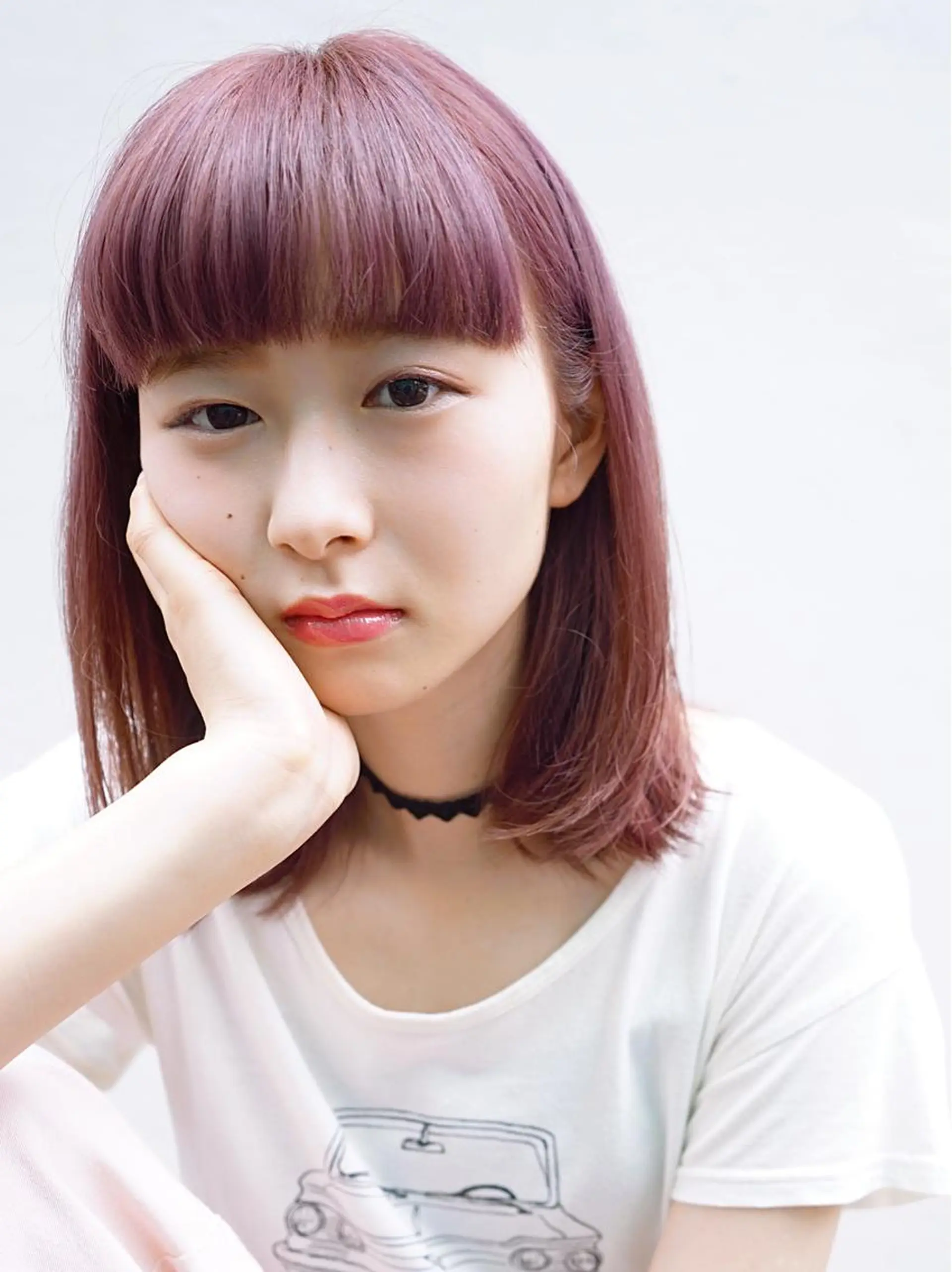 ミディアム カラー ブリーチ ピンクカラー 外国人風カラー トリートメント 花井 啓好のヘアスタイル