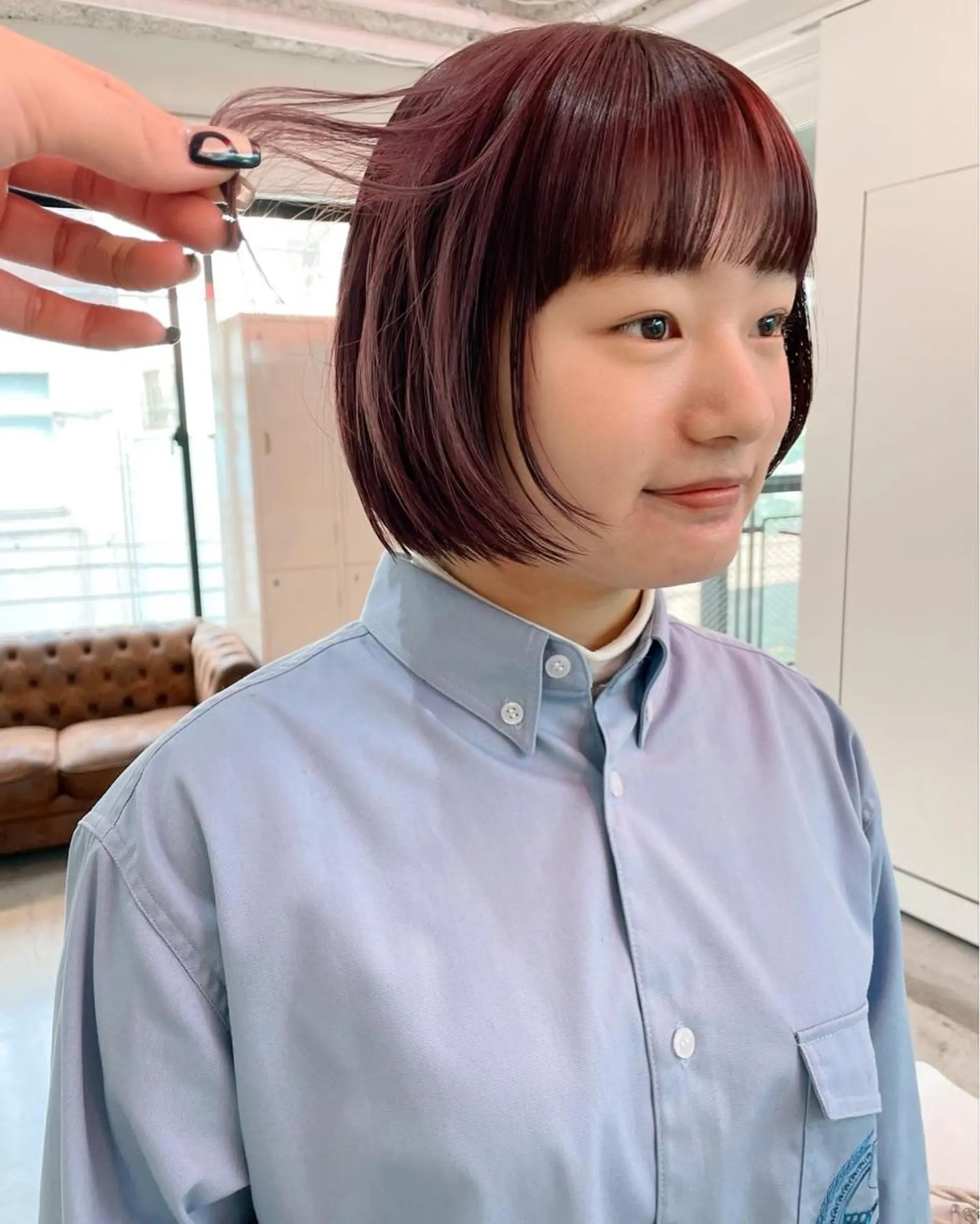 ショート カラー パーマ 💖美髪矯正💖 辻未侑のヘアスタイル