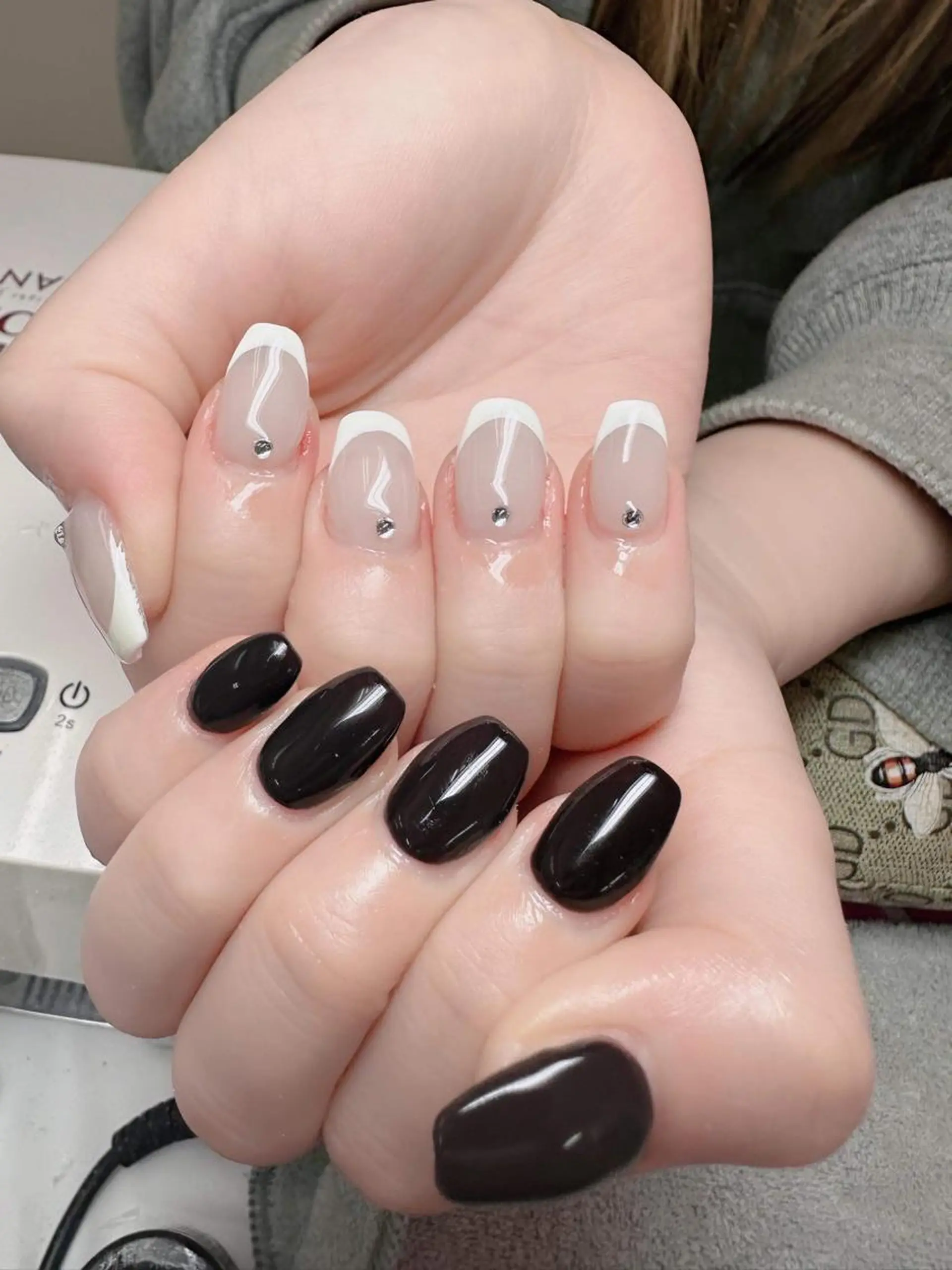 ネイル チークネイル フレンチネイル ジェルネイル 韓国ネイル マグネットネイル Anh 高田馬場のネイルデザイン