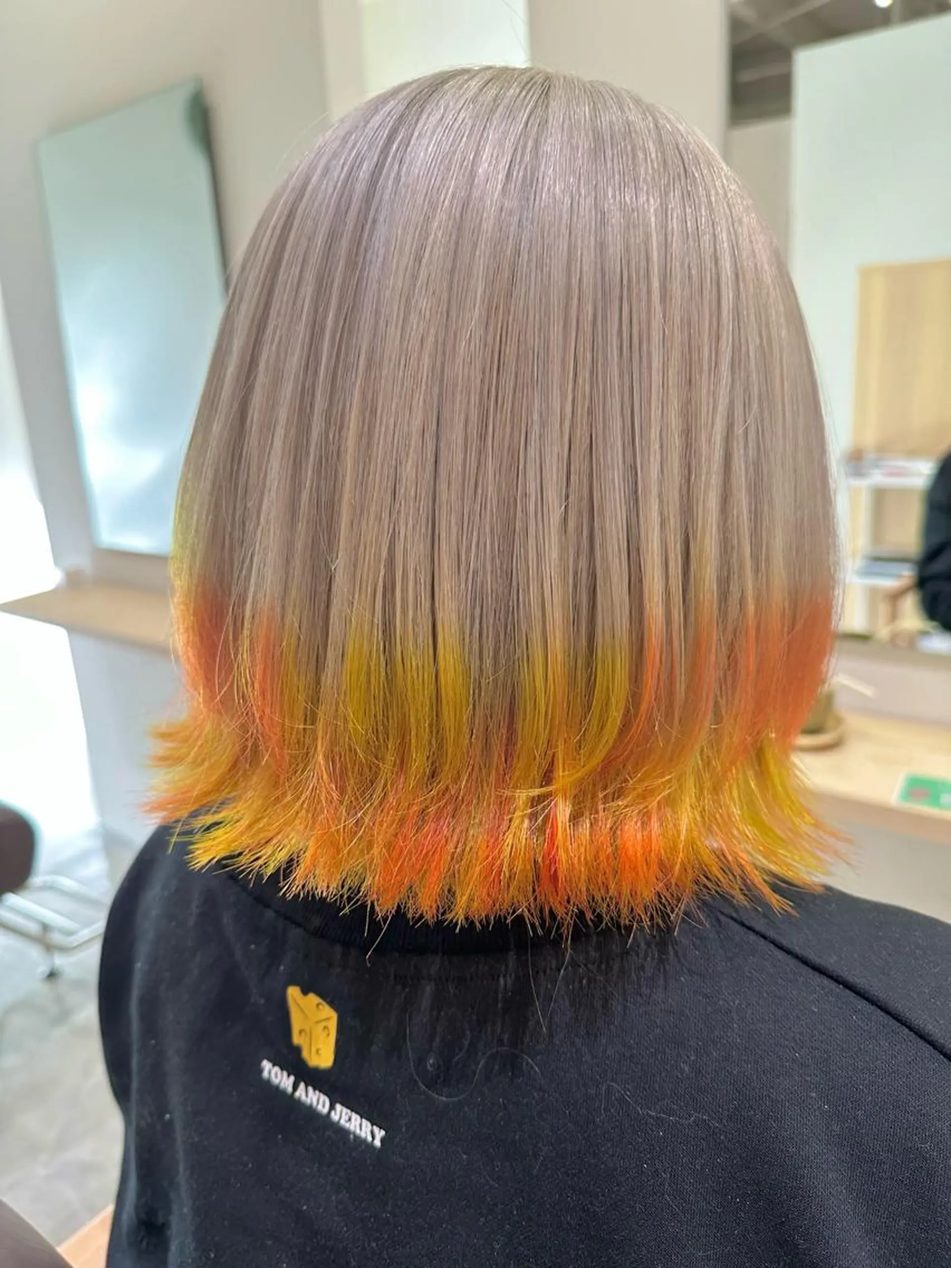 セミロング カラー ヘアアレンジ Design Color🐰アユミのヘアスタイル